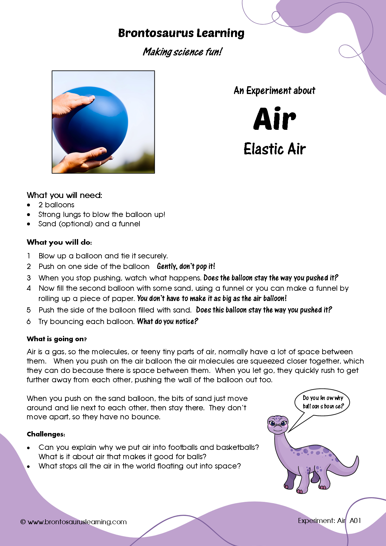 Air Experiment Bundle 1 2 Air Experiment: Elastic Air