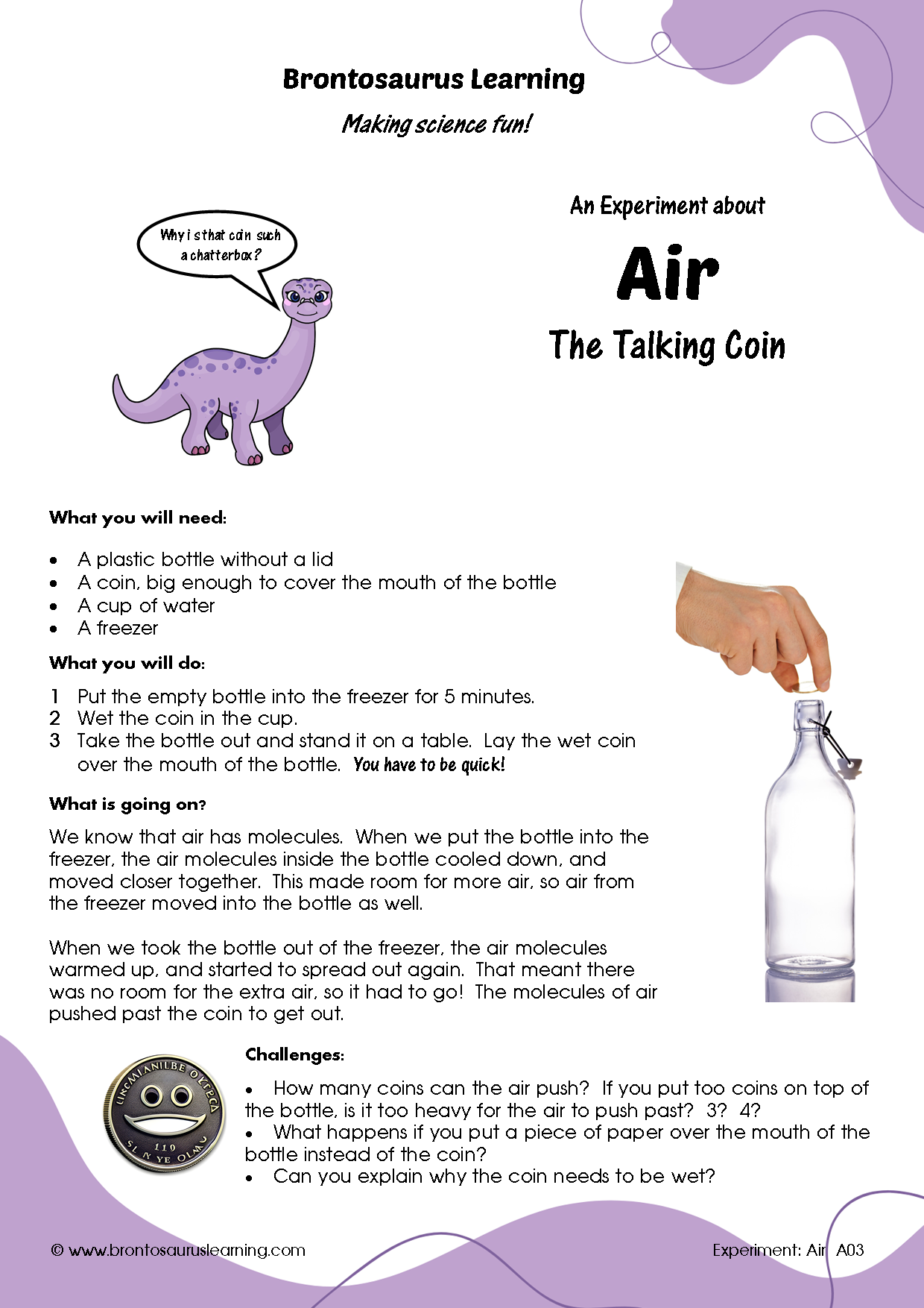 Air Experiment Bundle 1 3 Air Experiment: Talking Coin