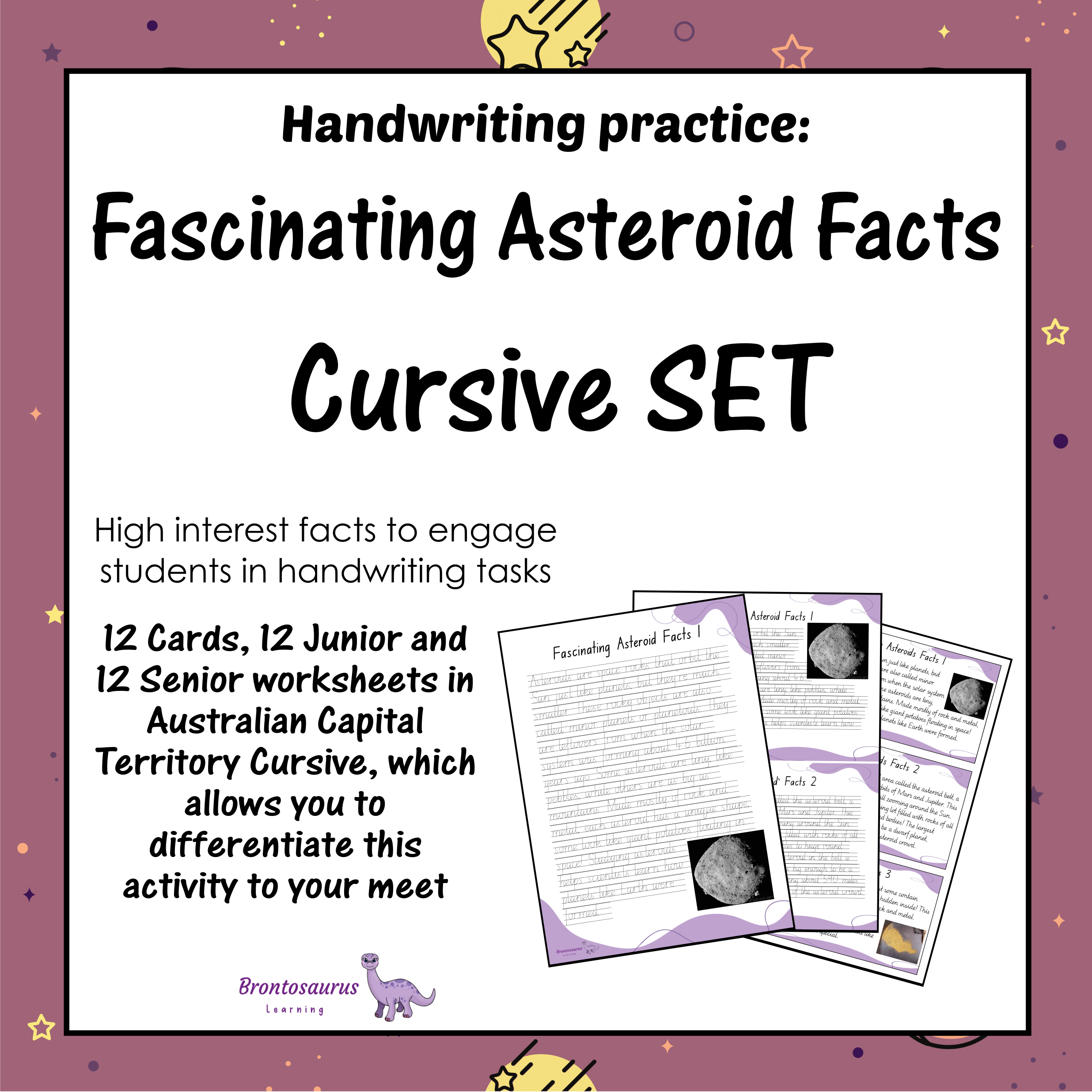 ASTEROIDS Cursive Set cover image