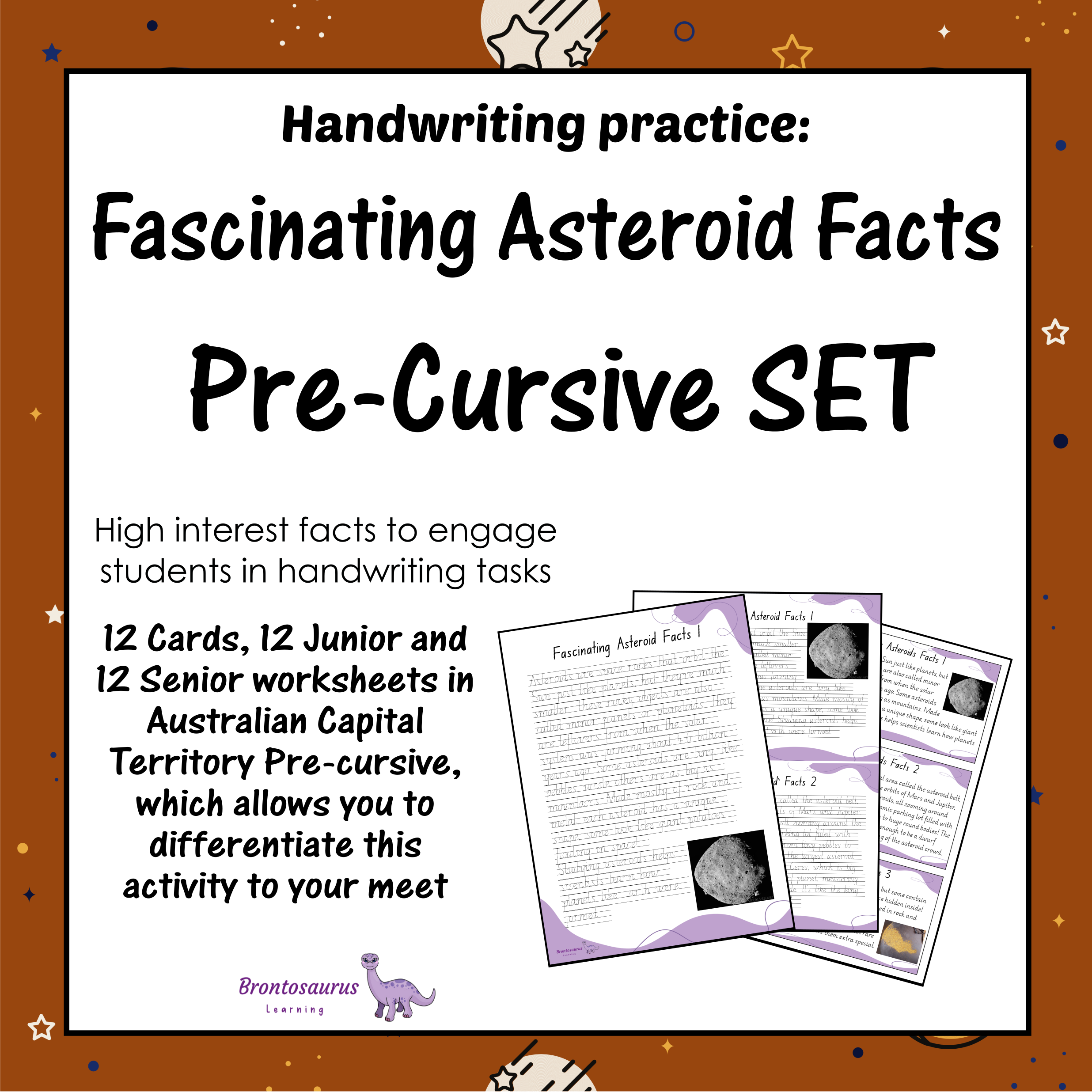ASTEROIDS Pre-cursive Set cover image