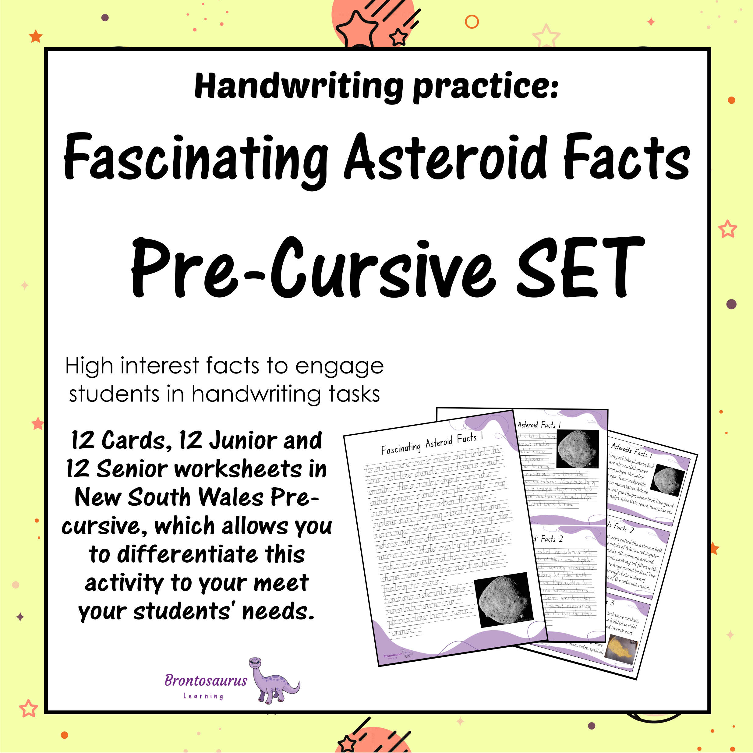 ASTEROIDS Pre-cursive Set cover image