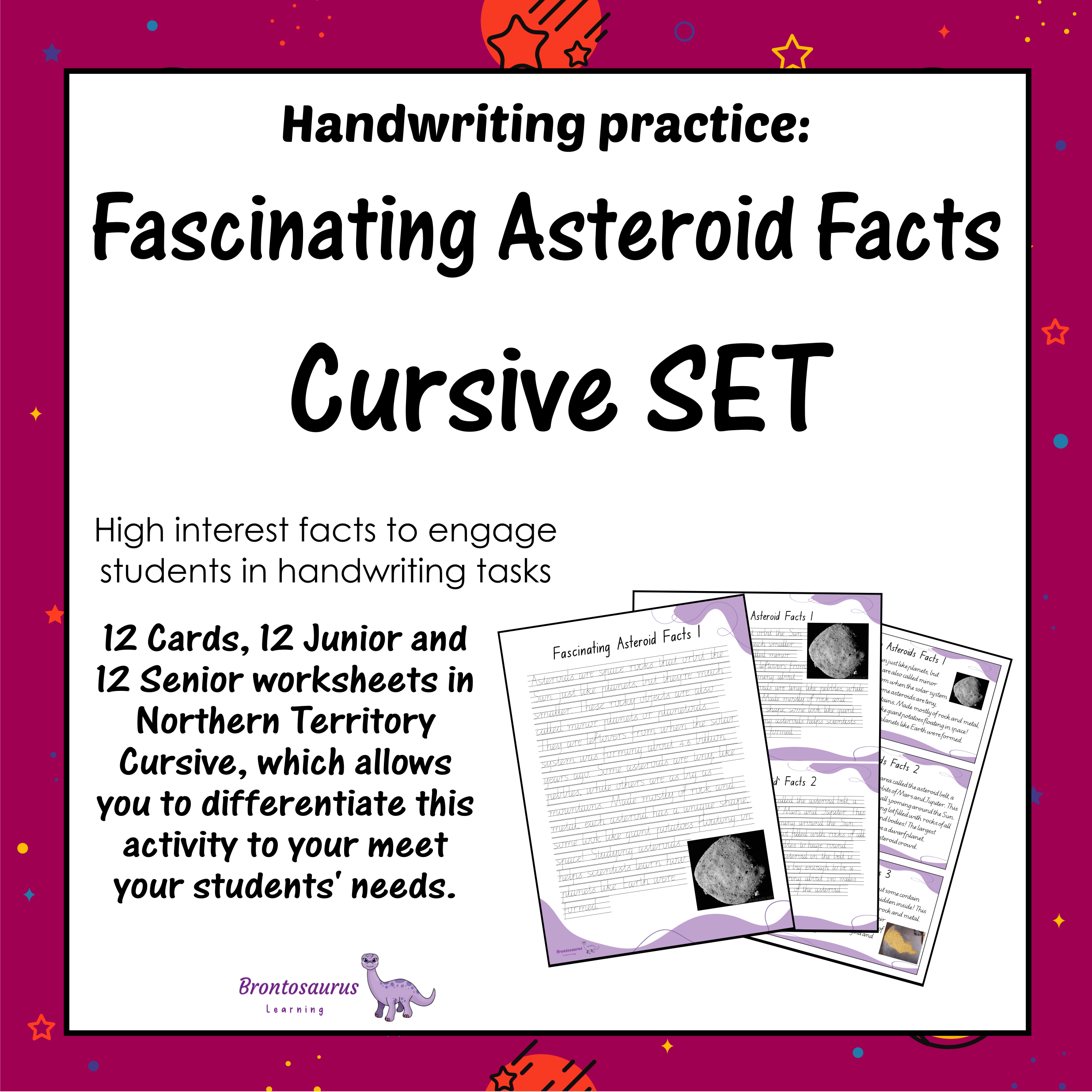 ASTEROIDS Cursive Set cover image