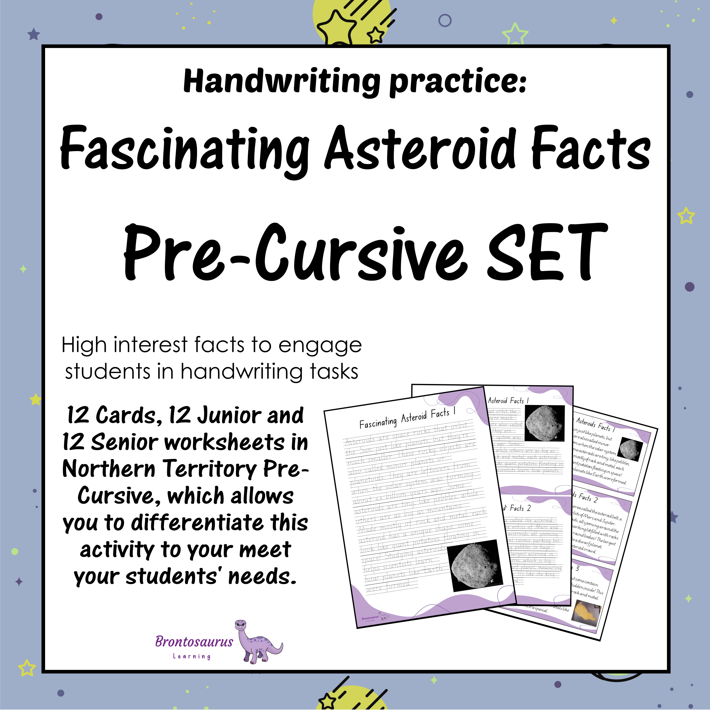 ASTEROIDS Pre-cursive Set cover image