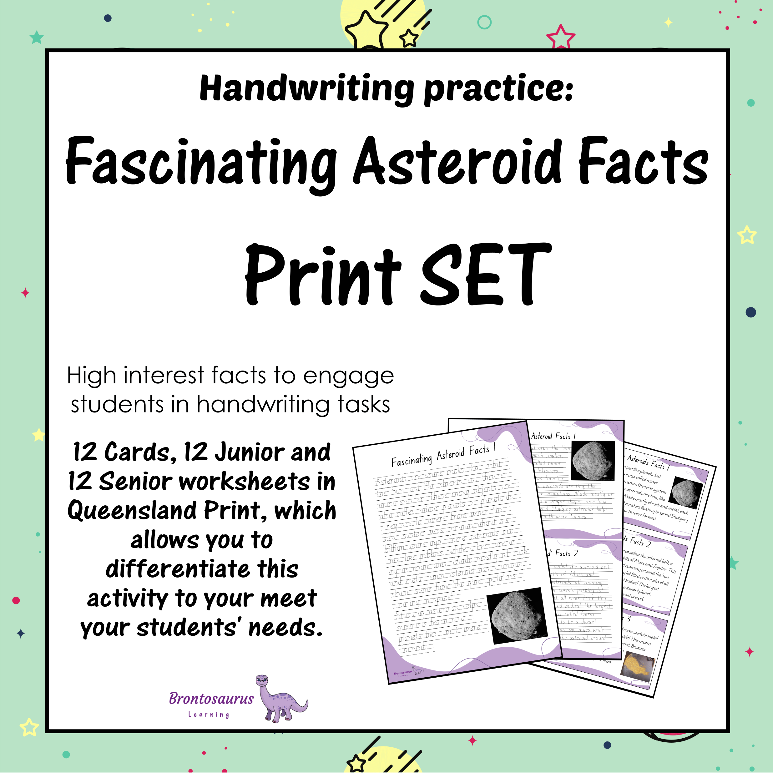 Queensland Space 8 ASTEROIDS Print Set cover image