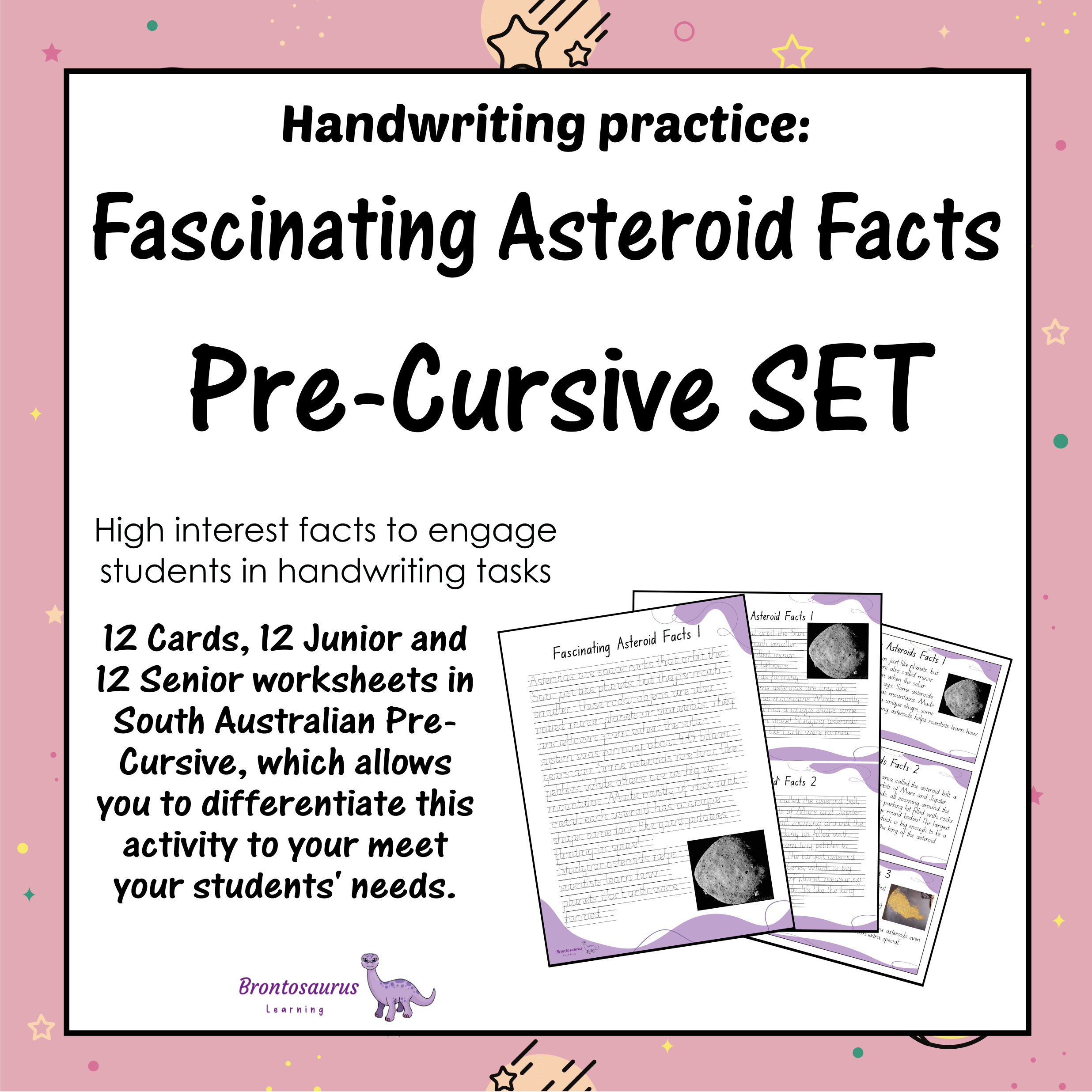ASTEROIDS Pre-cursive Set cover image