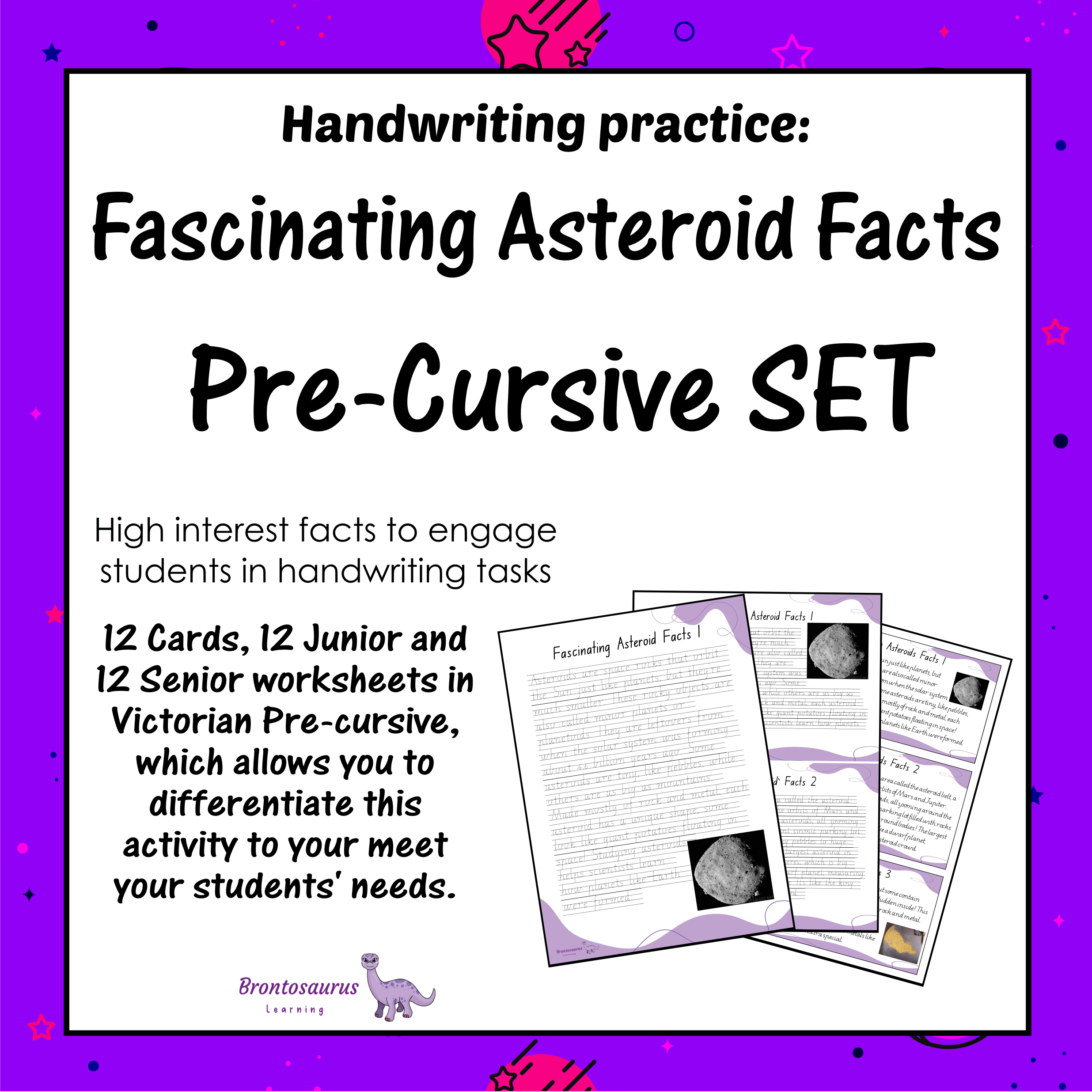 ASTEROIDS Pre-cursive Set cover image