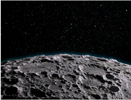 Photo of the moon's surface for an space themed handwriting lesson - classroom resource preview