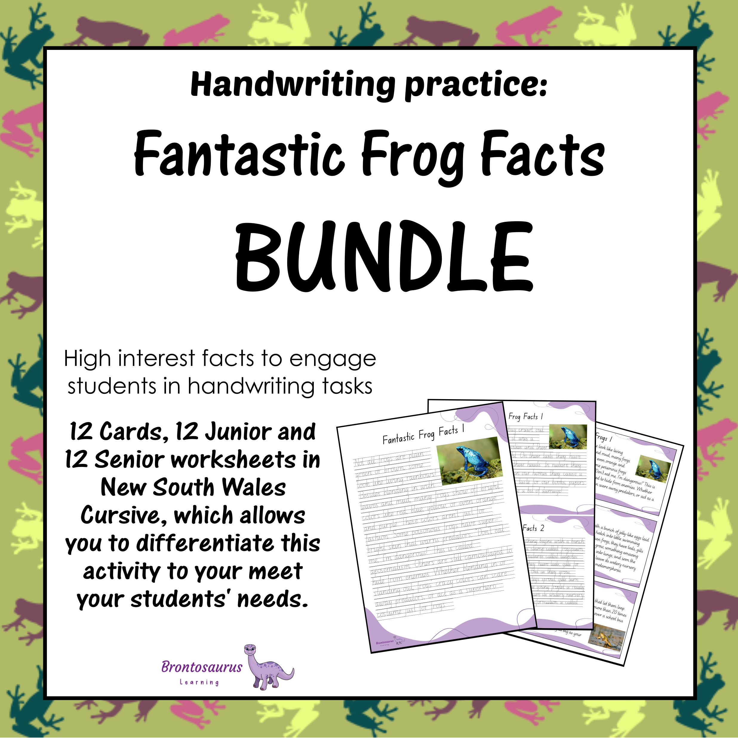 Frogs Cursive Set cover image