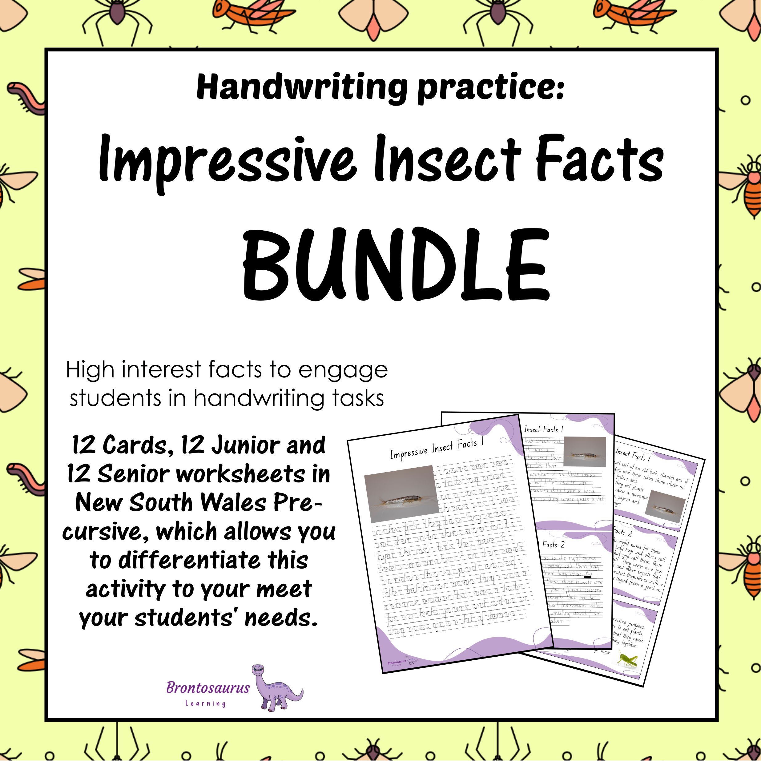 INSECTS1 Pre-cursive Set cover image