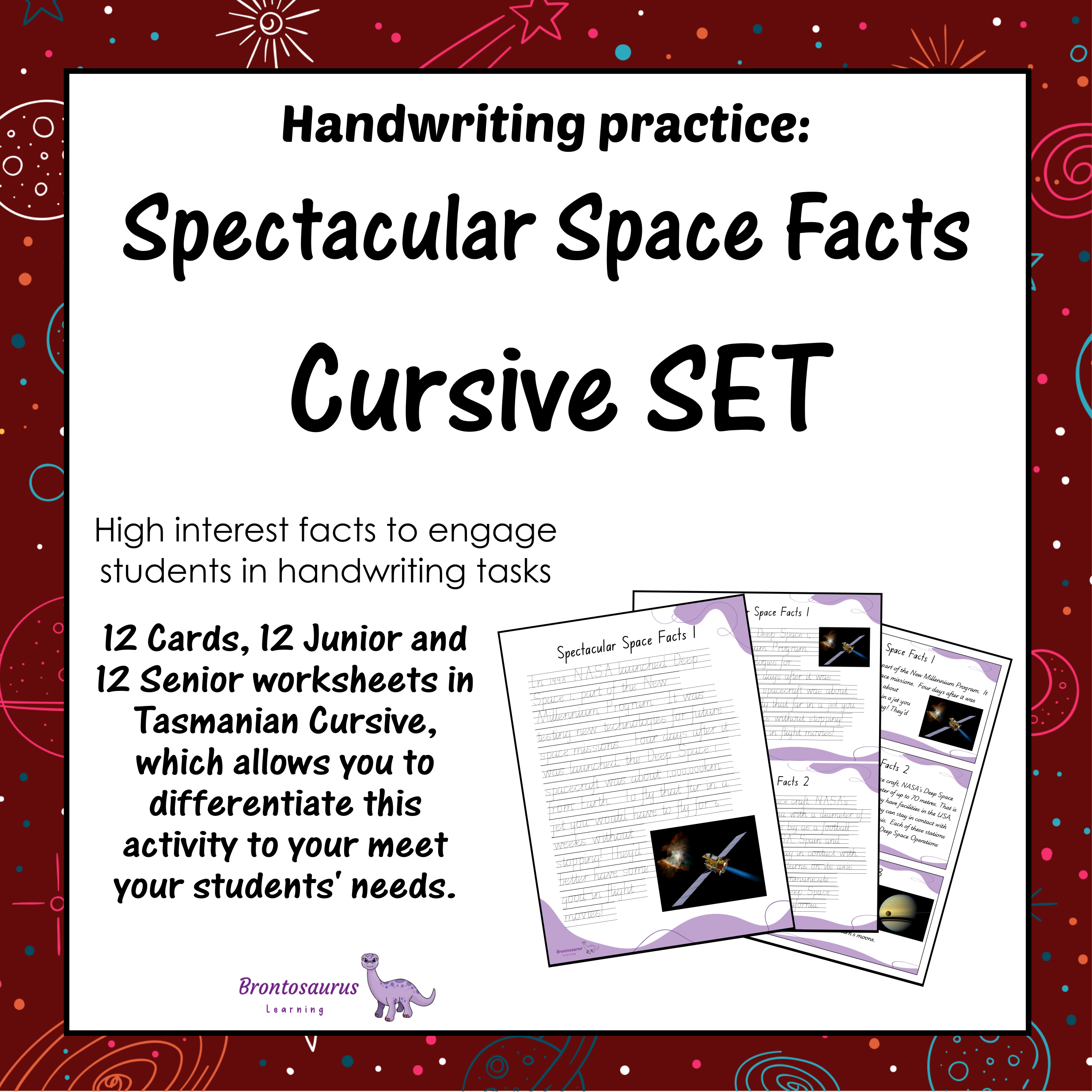 Tasmania Space 5 SPACE Cursive Set cover image