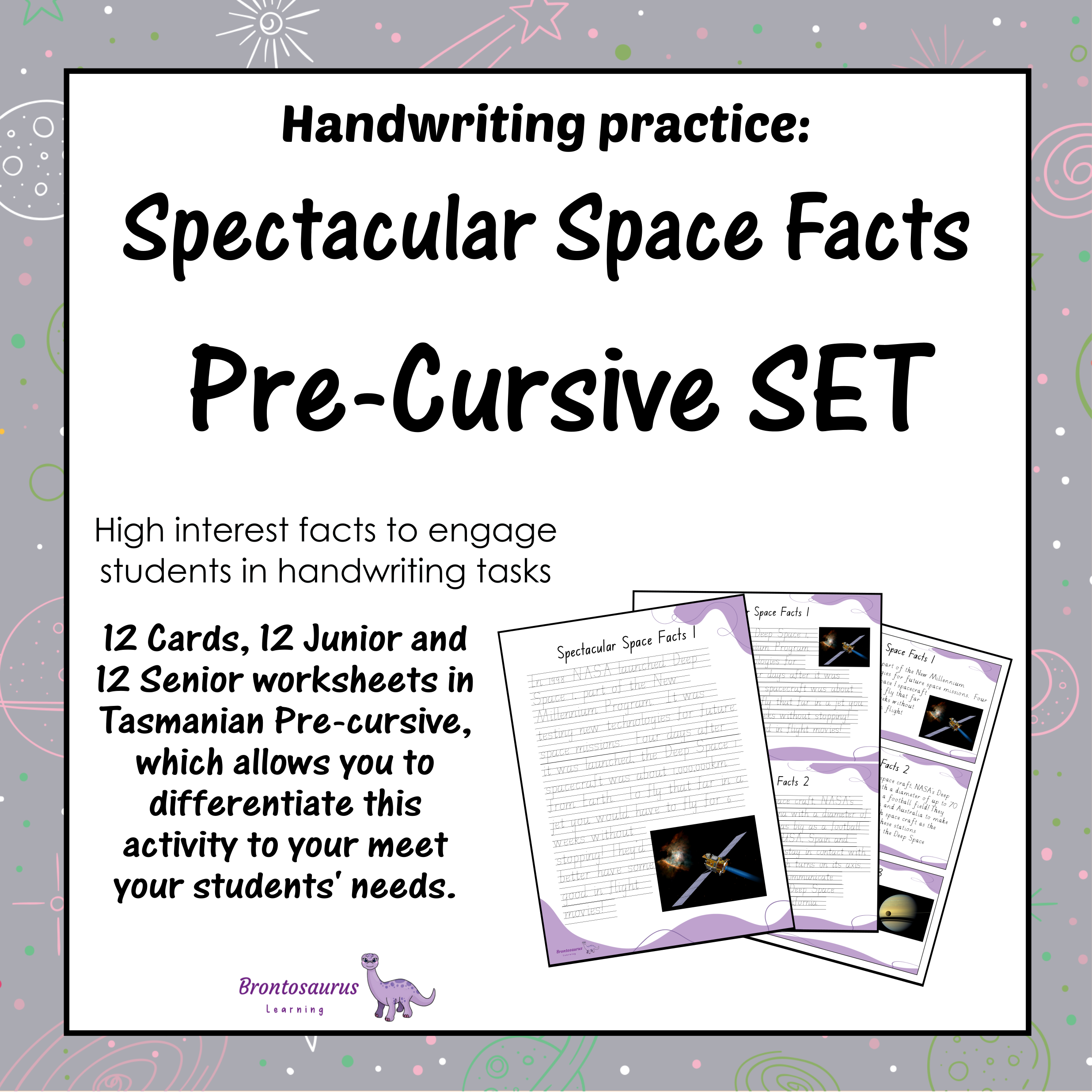 Tasmania Space 4 SPACE Pre-cursive Set cover image