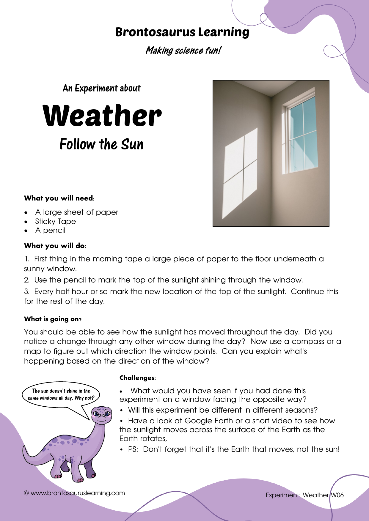Student resource page preview for Weather Experiment: Make Lightning
