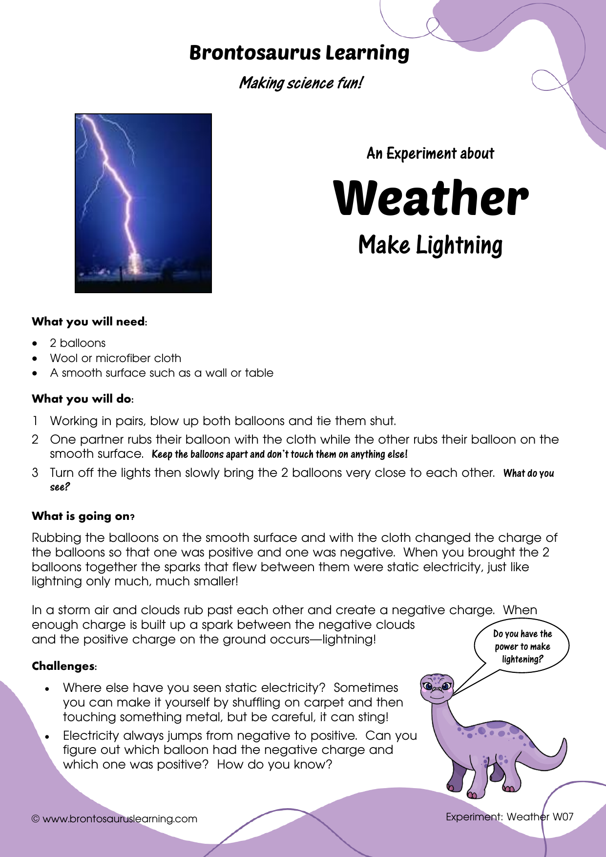 Student resource page preview for Weather Experiment: Evaporation