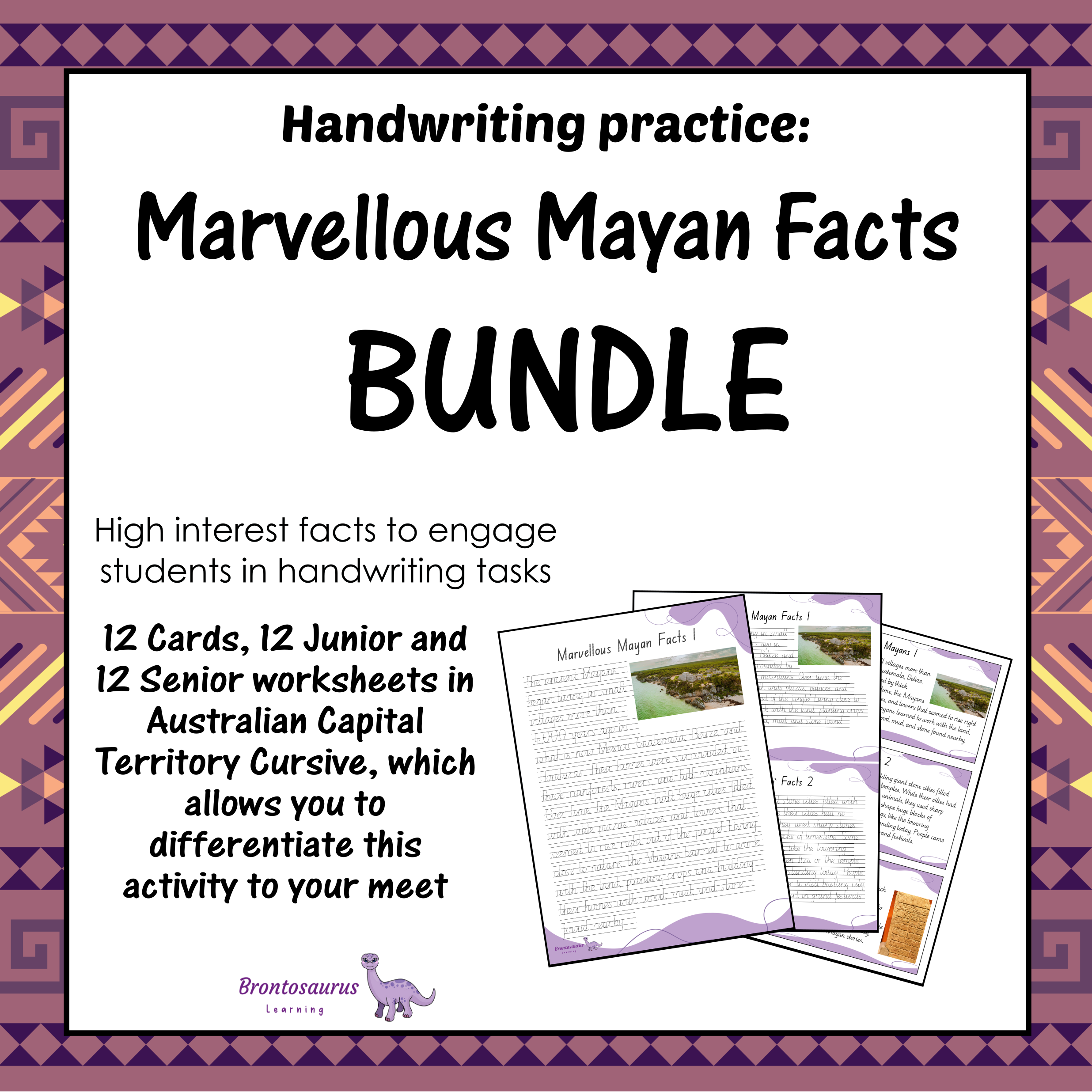 Marvellous Mayan Facts Cursive Set - ACT cover image