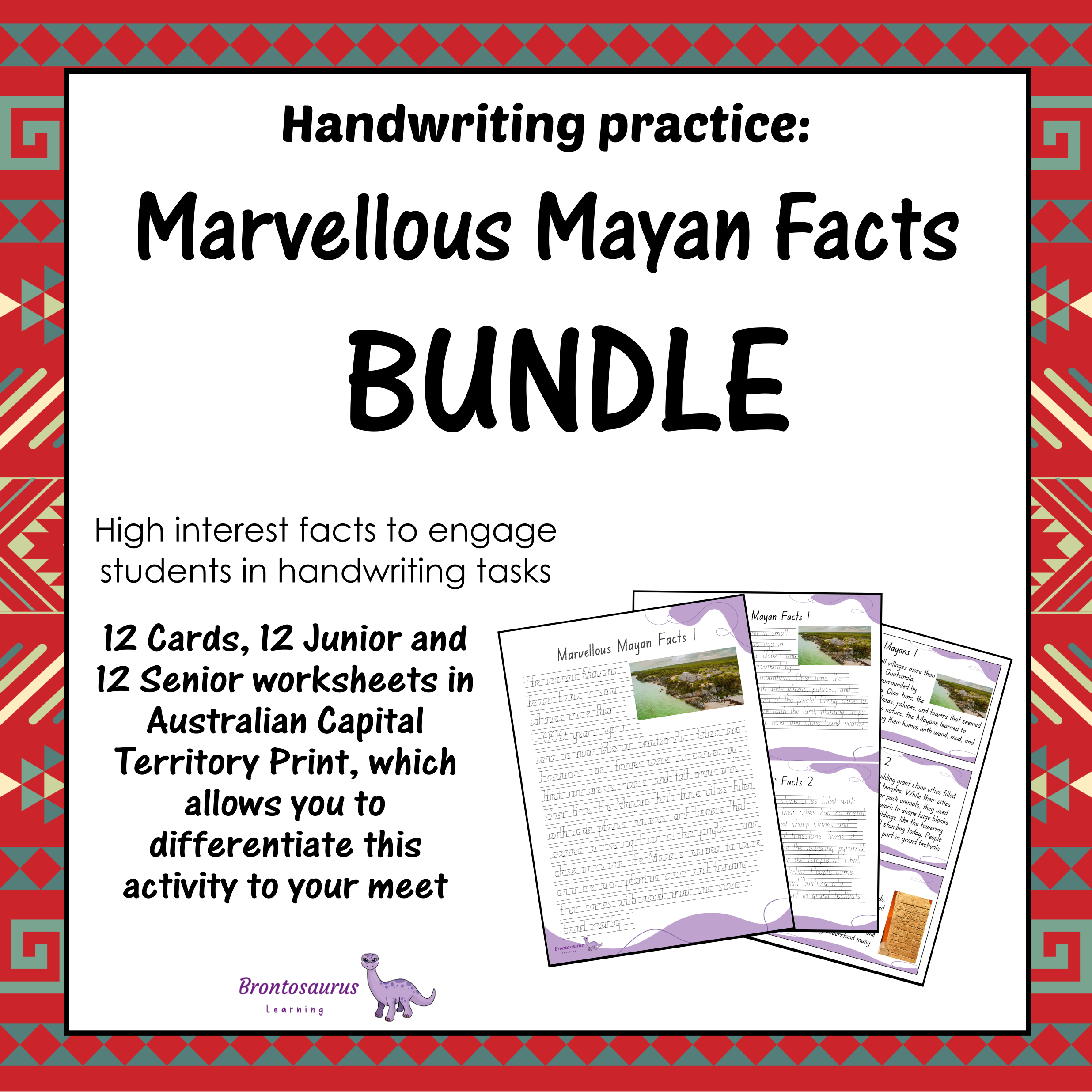 Marvellous Mayan Facts Print Set - ACT cover image