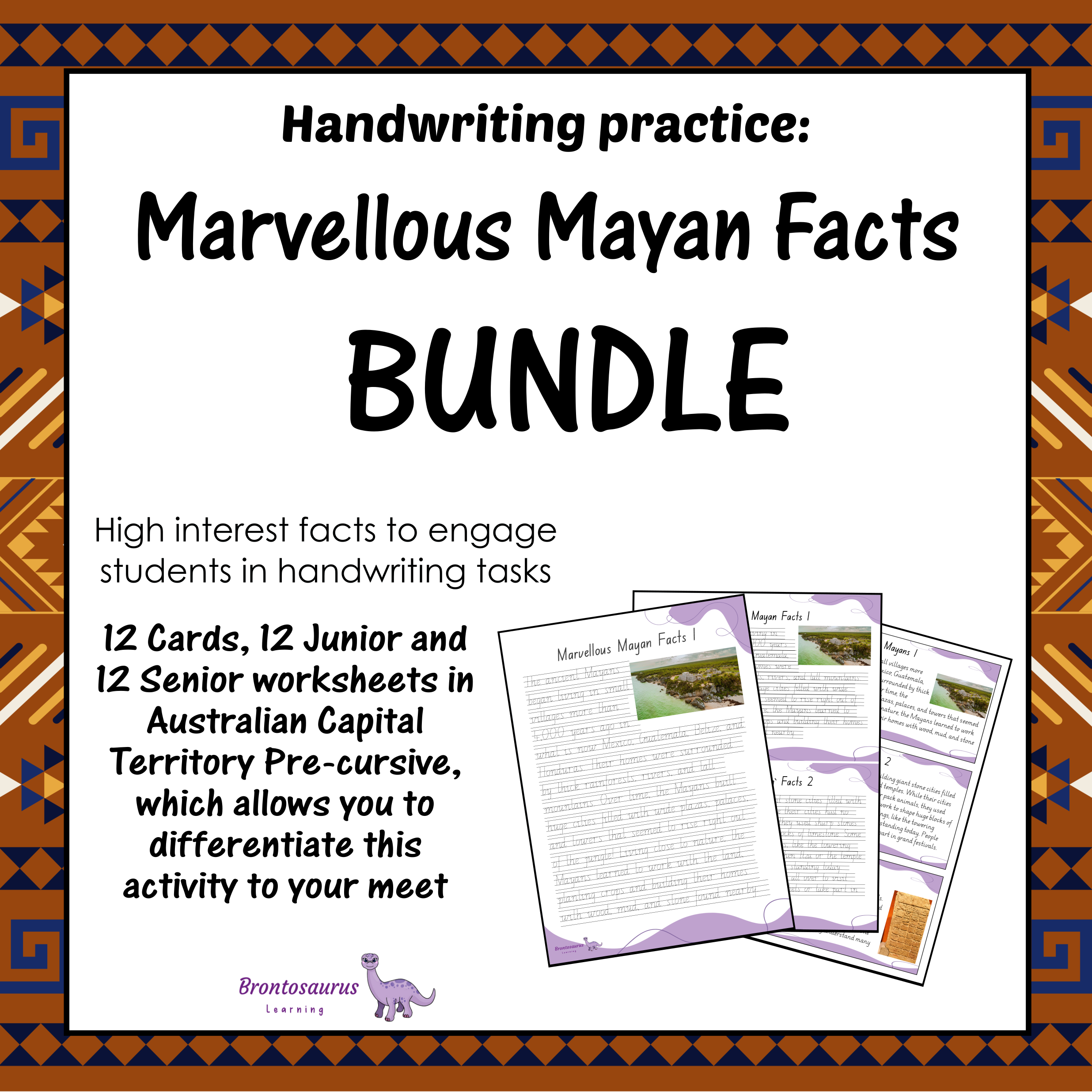 Marvellous Mayan Facts Pre-cursive Set - ACT cover image