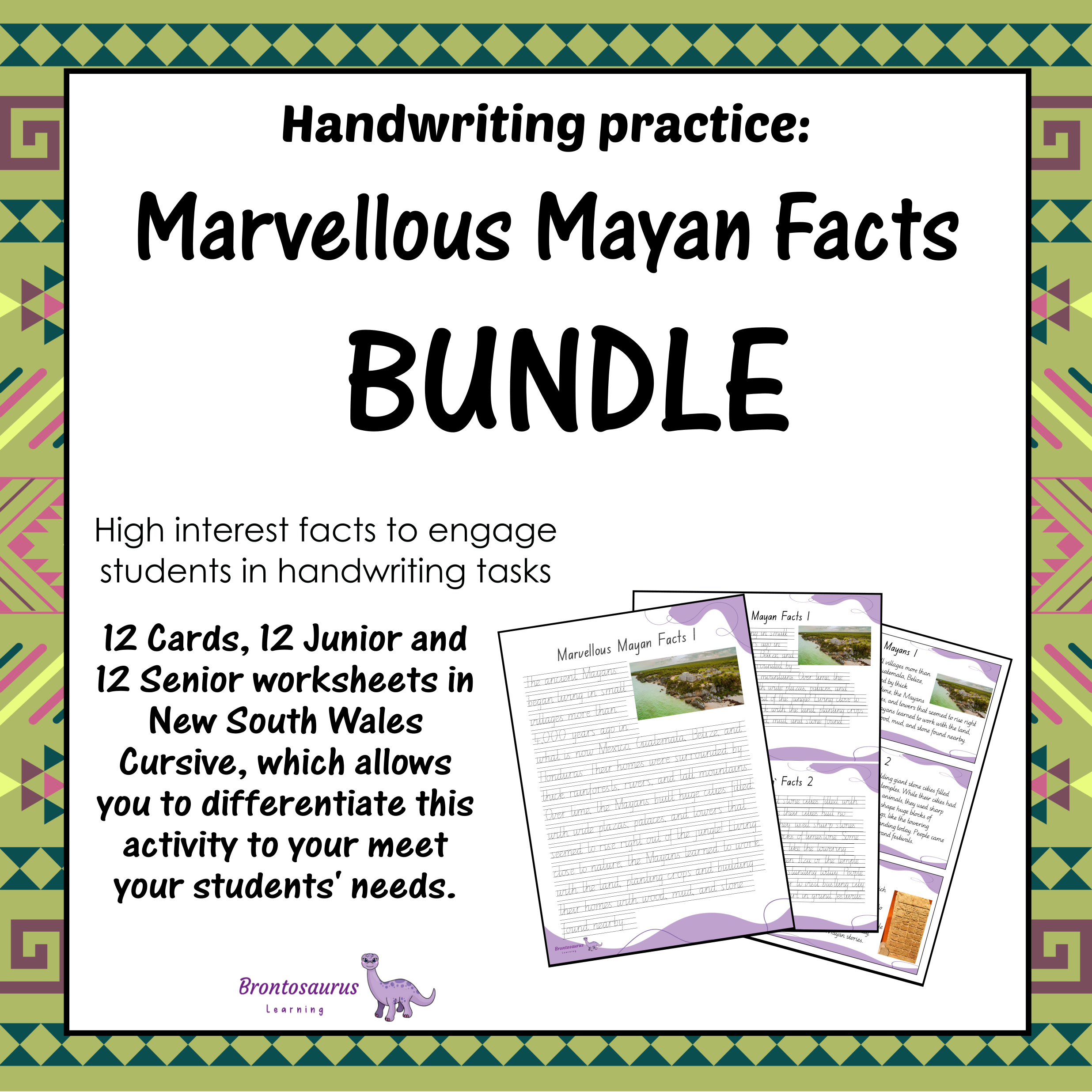 Marvellous Mayan Facts Cursive Set - NSW cover image