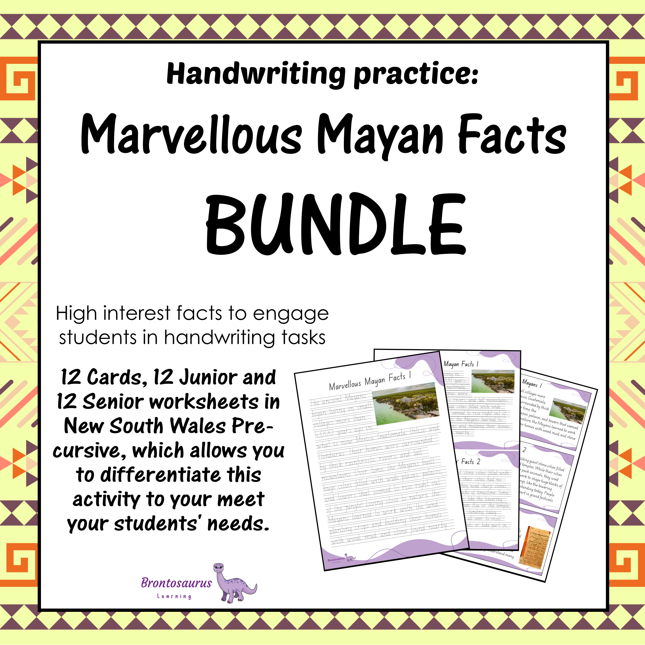 Marvellous Mayan Facts Pre-cursive Set - NSW cover image
