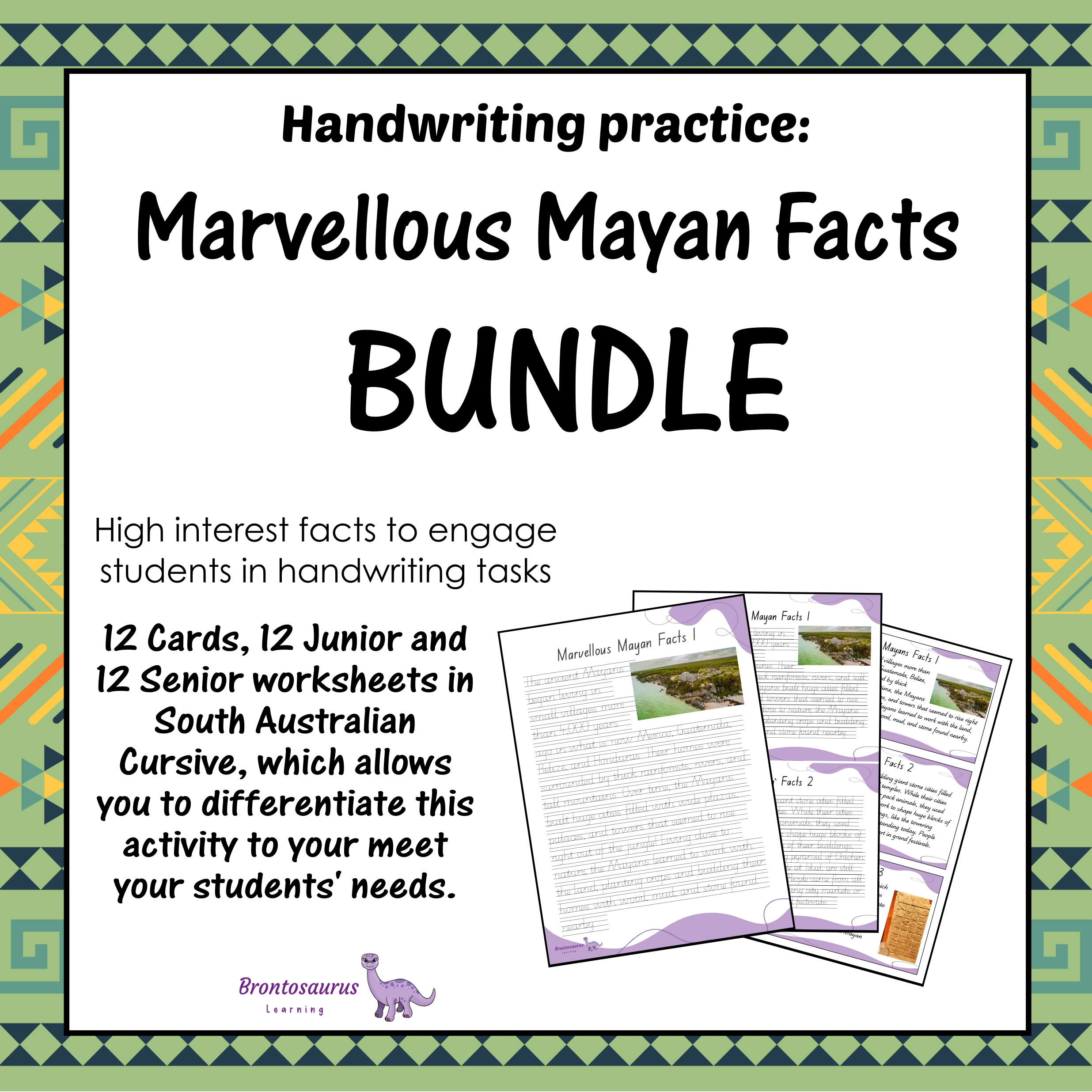 Marvellous Mayan Facts Cursive Set - SA cover image