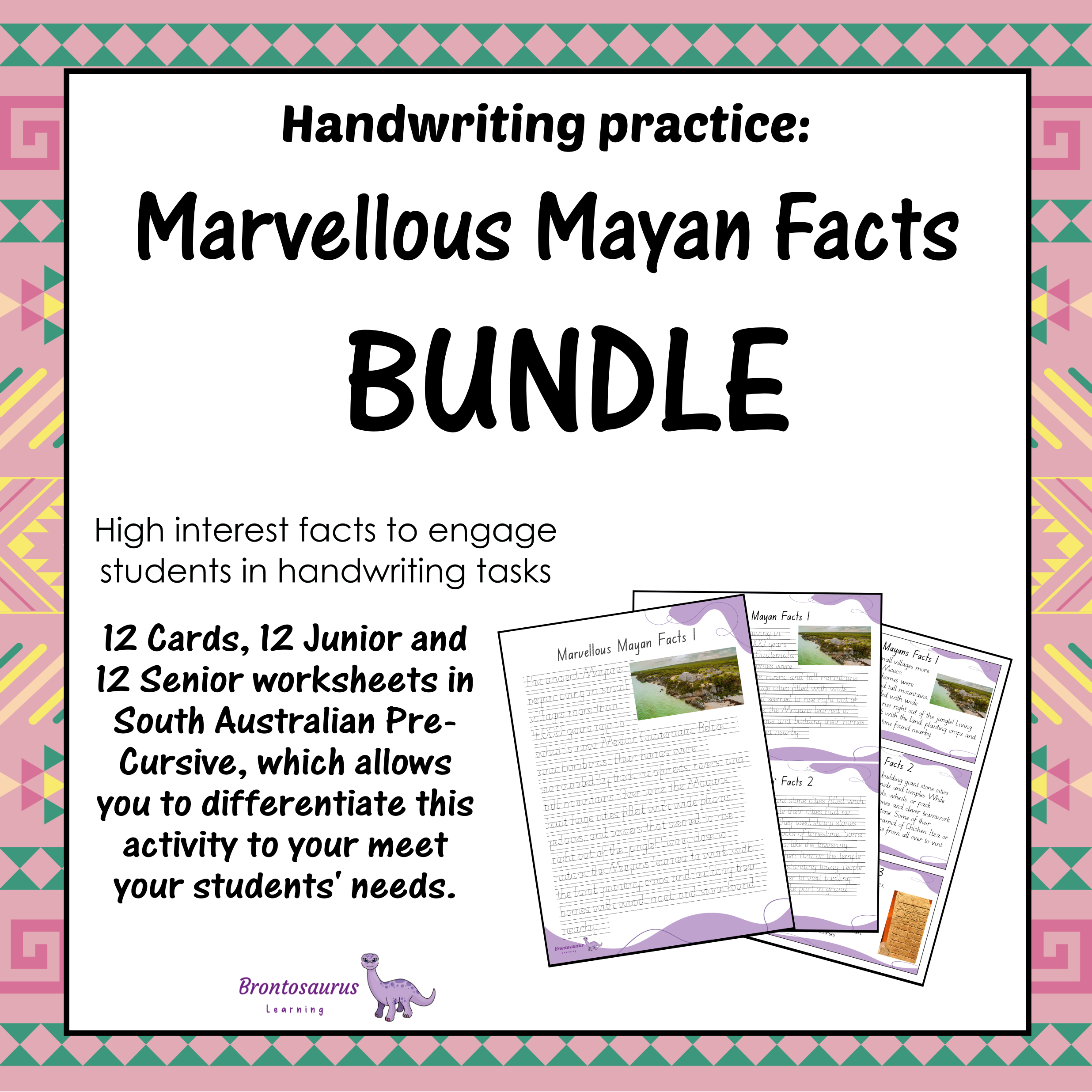 Marvellous Mayan Facts Pre-cursive Set - SA cover image