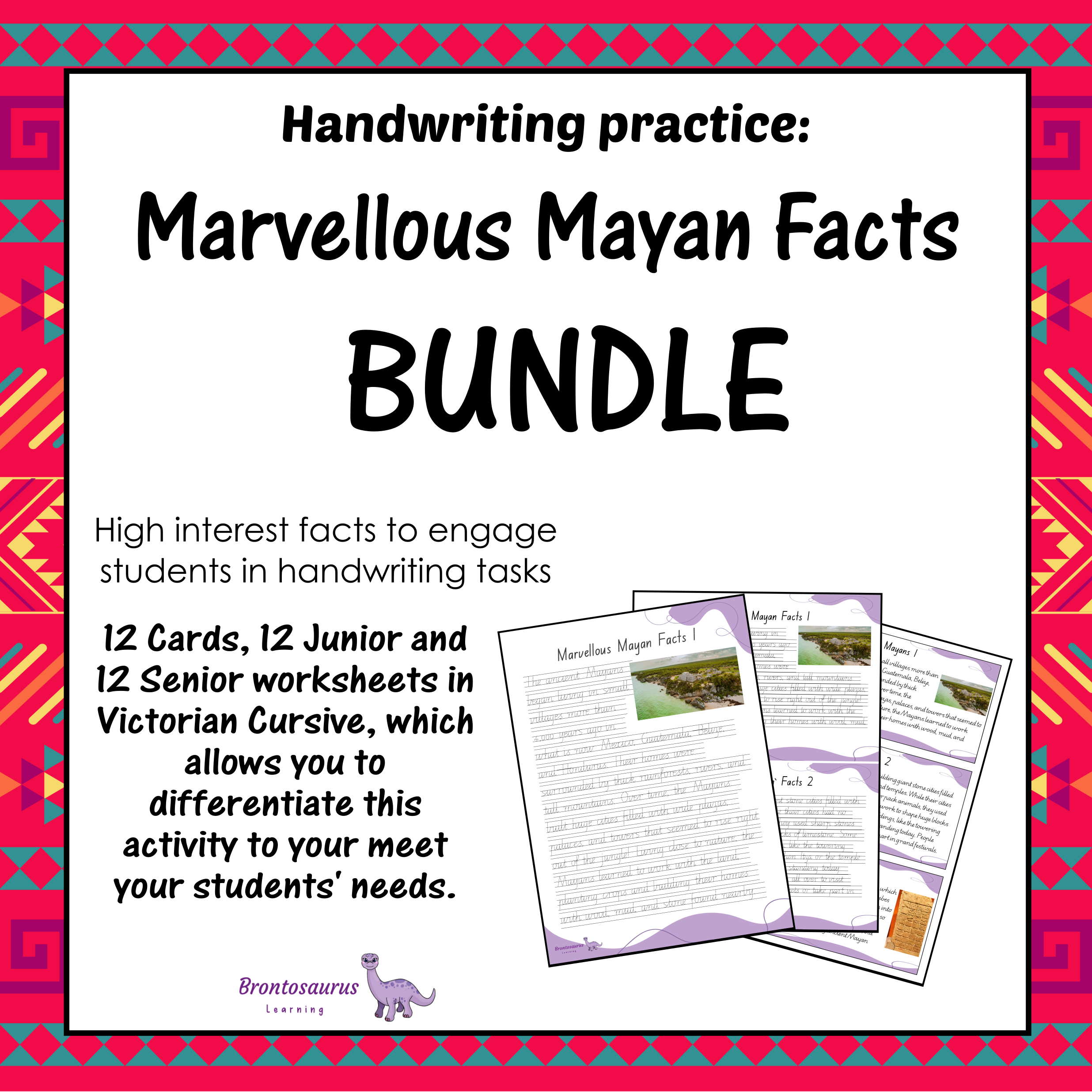 Victoria Ancient Civilisations 1 14 Marvellous Mayan Facts Cursive Set - VIC cover image