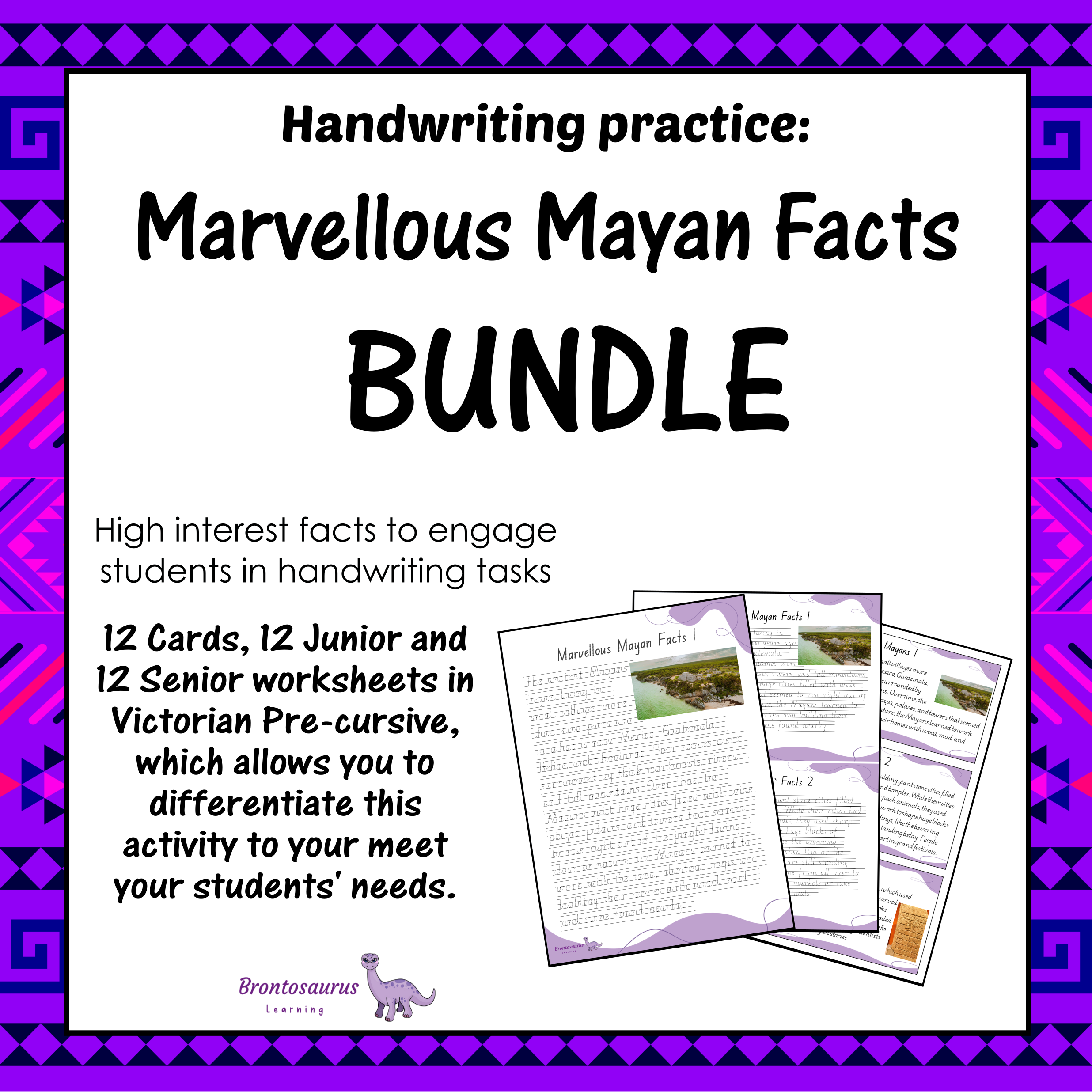 Victoria Ancient Civilisations 1 13 Marvellous Mayan Facts Pre-cursive Set - VIC cover image