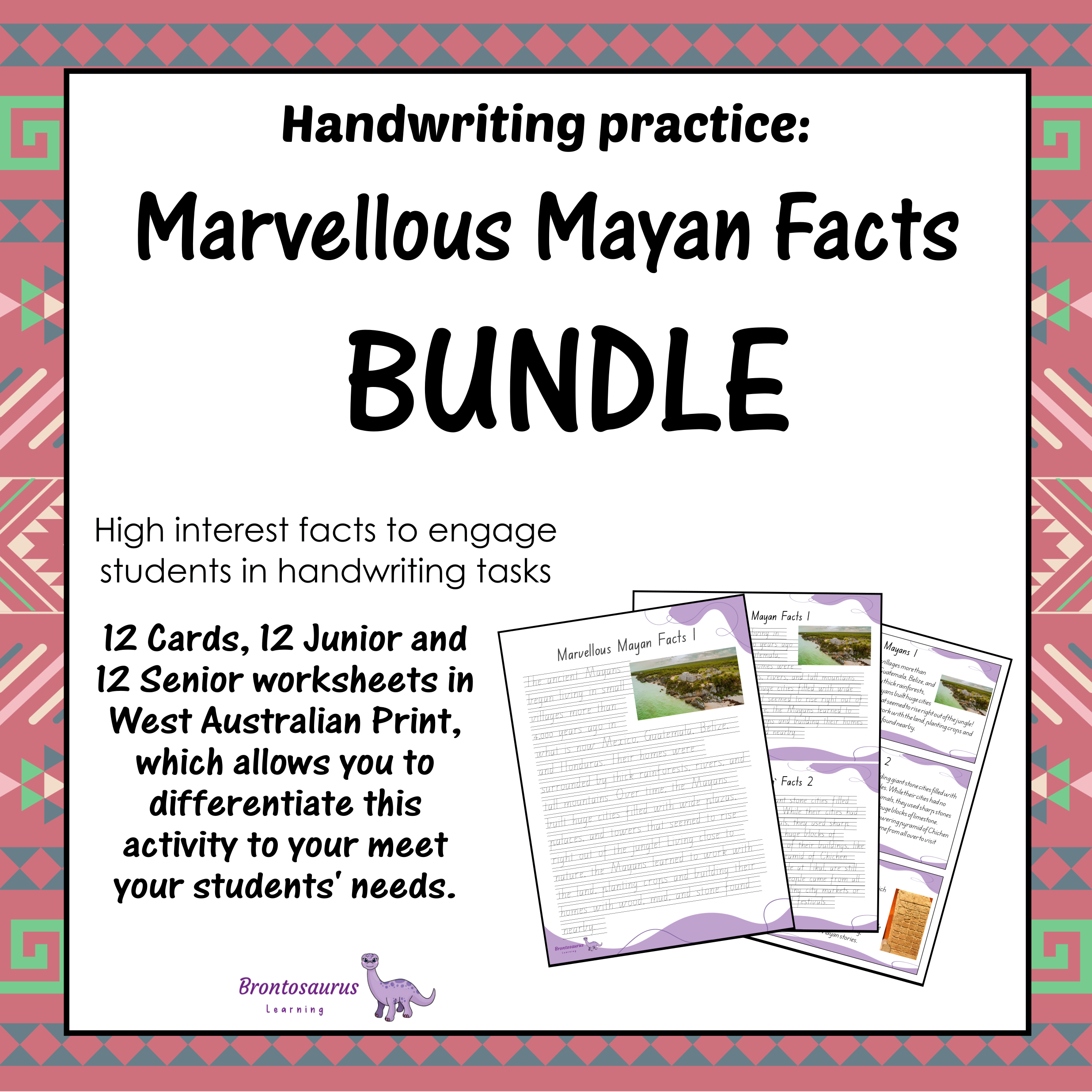 Marvellous Mayan Facts Print Set - WA cover image