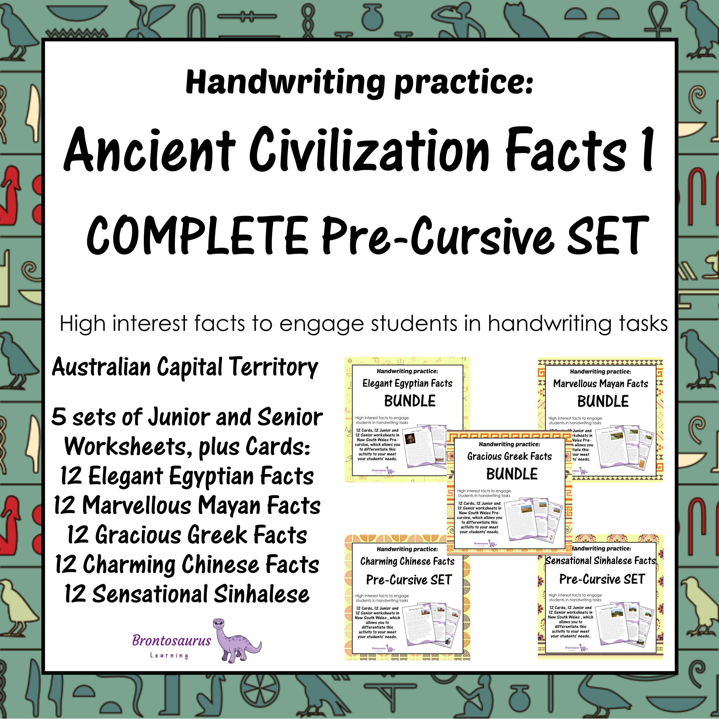 Ancient Civilisations 1 3 Ancient Civilisations Pre-cursive Set - ACT cover image