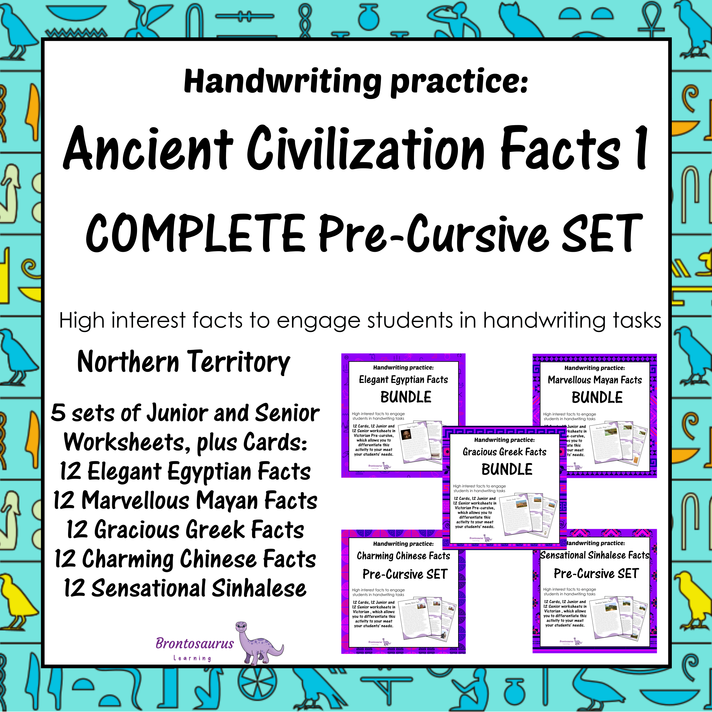 Northern Territory Ancient Civilisations 1 2 Ancient Civilisations Pre-cursive Set - NT cover image