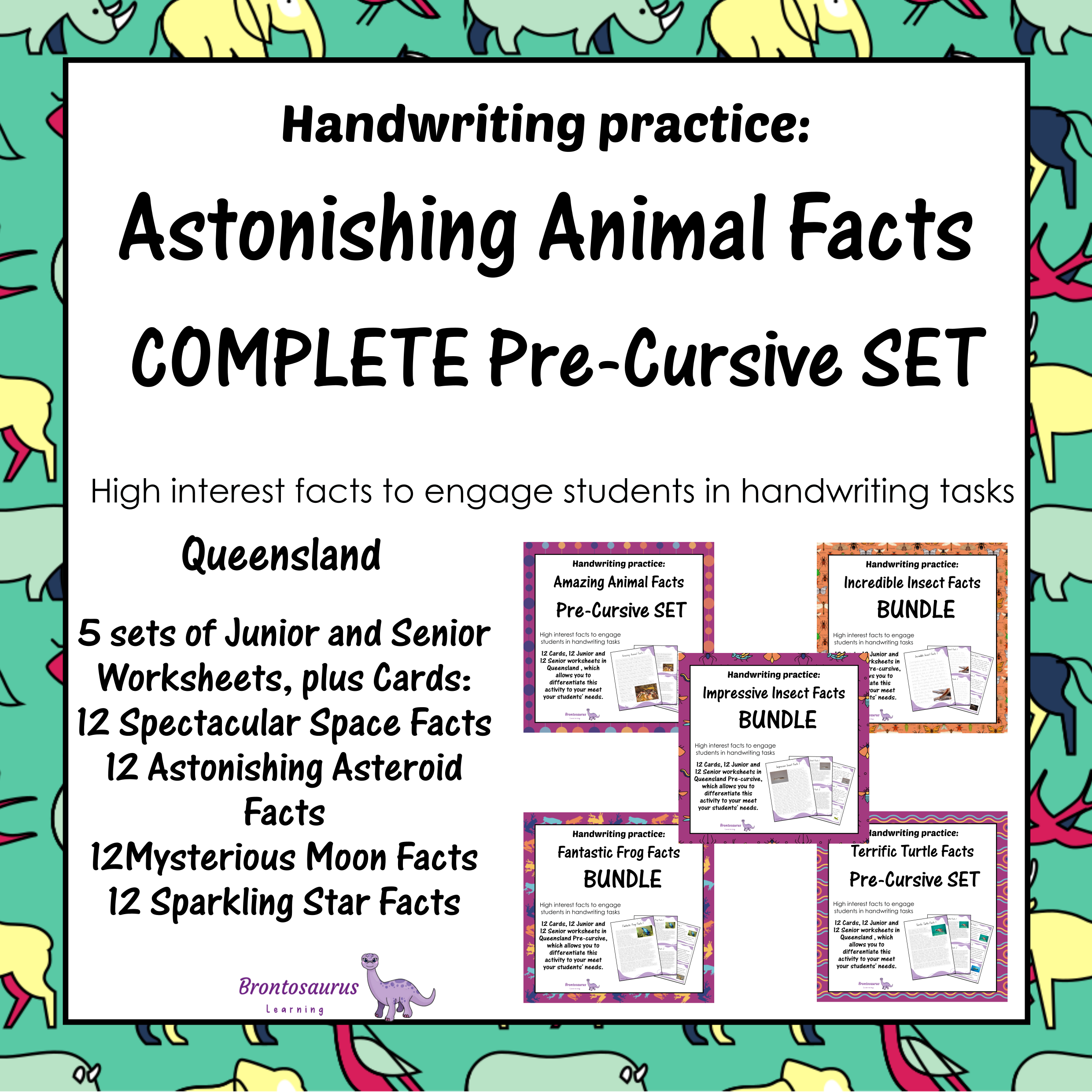 Queensland Animals 3 Animals Pre-cursive Set cover image