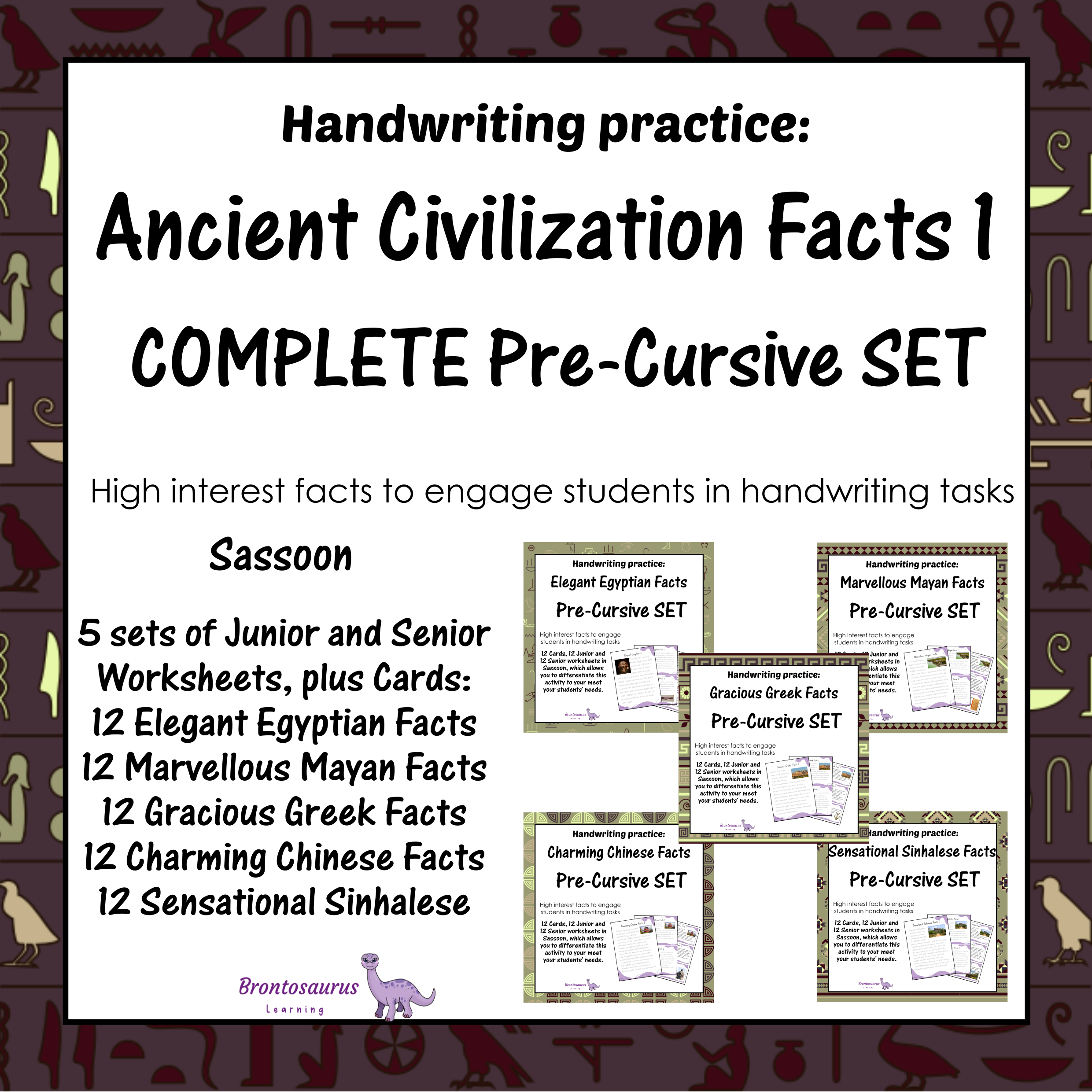 Ancient Civilisations Pre-cursive Set - SASS cover image