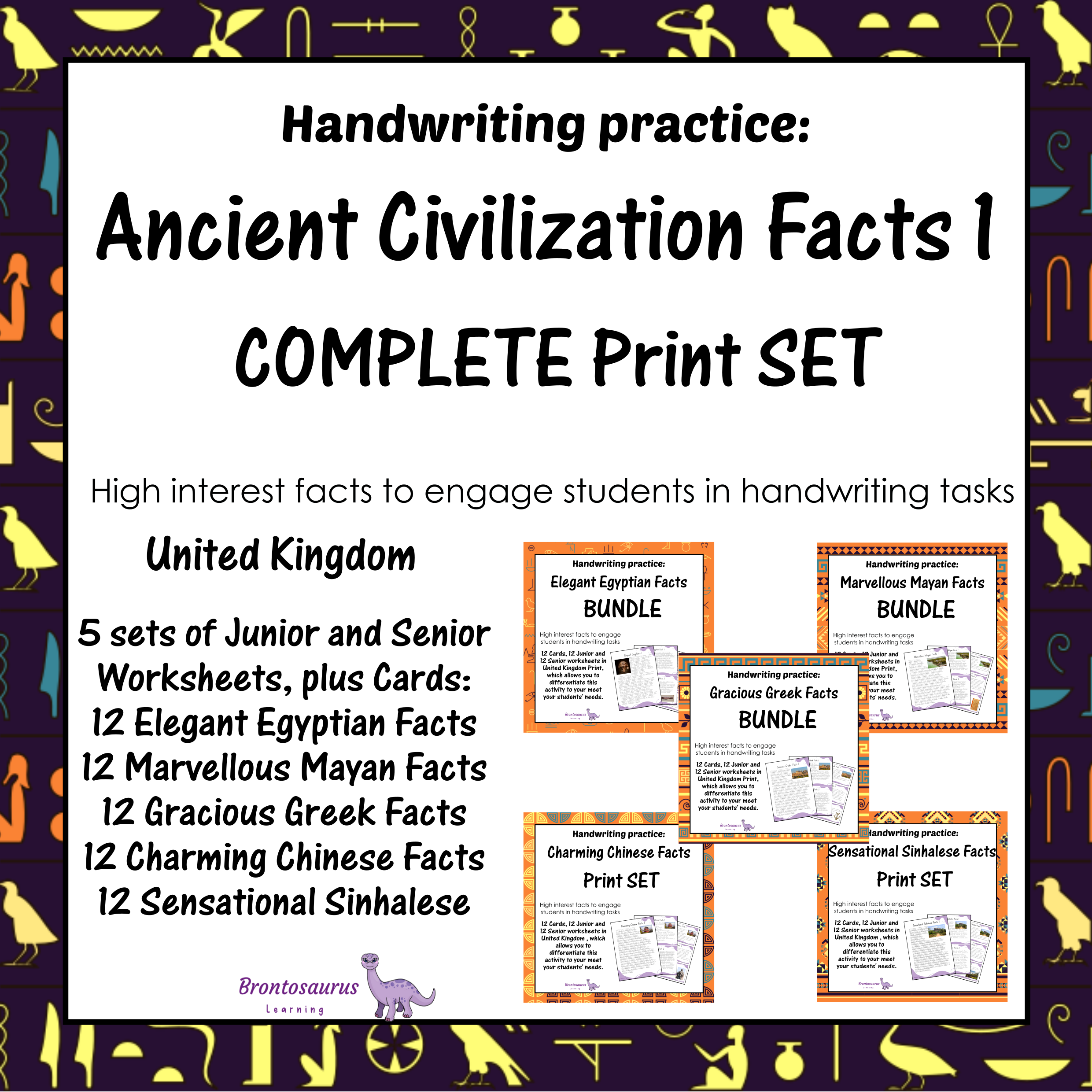 Ancient Civilisations Print Set - UK cover image