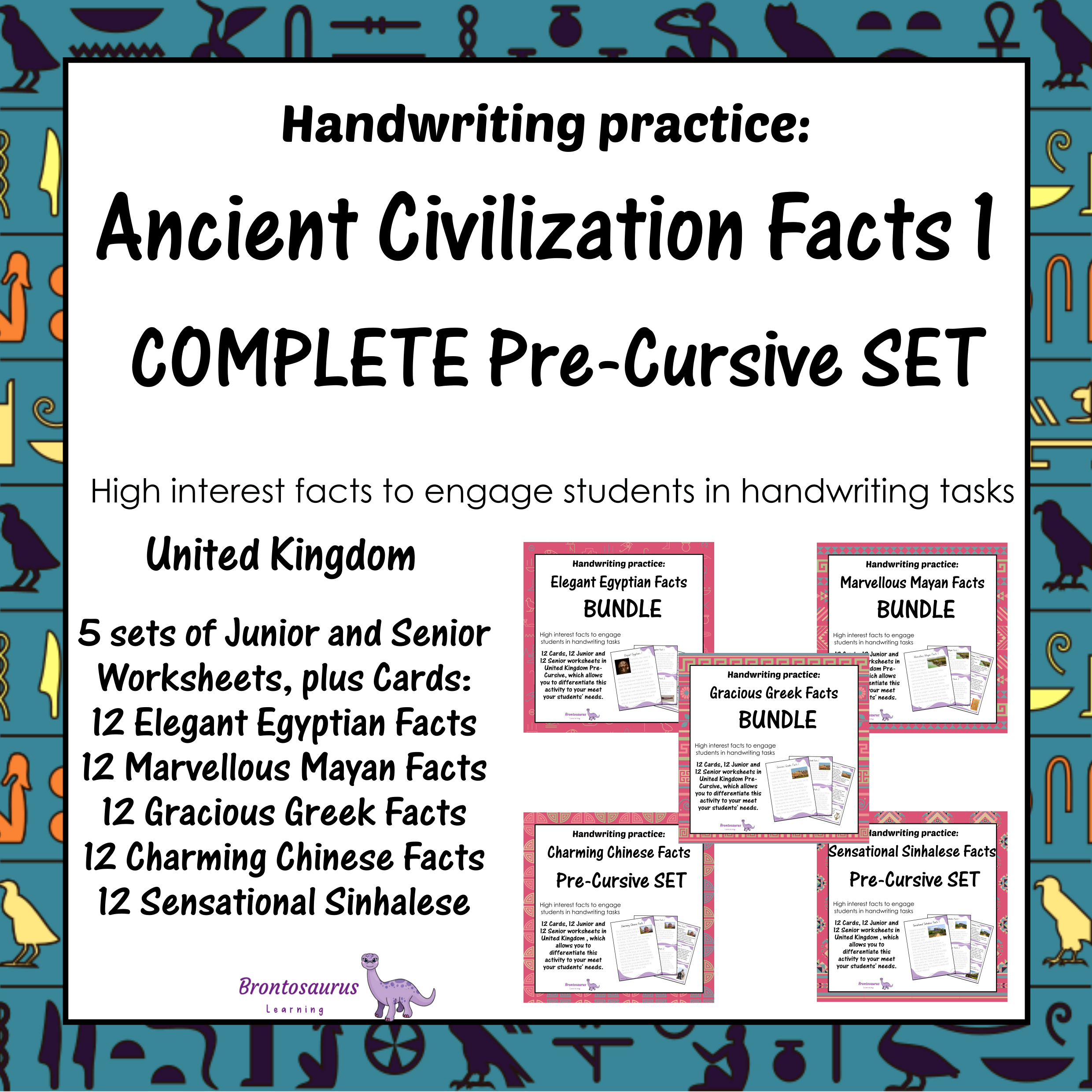 United Kingdom Ancient Civilisations 1 2 Ancient Civilisations Pre-cursive Set - UK cover image