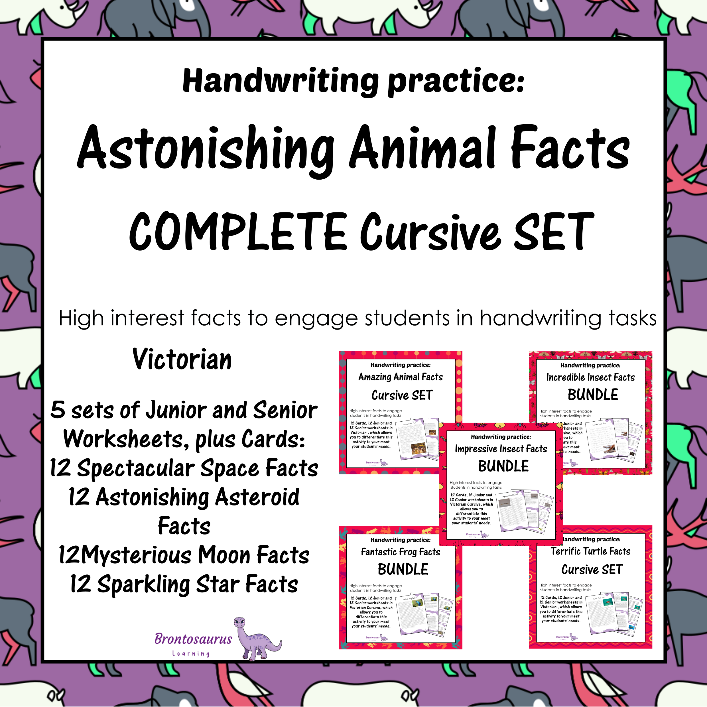 Animals Cursive Set cover image