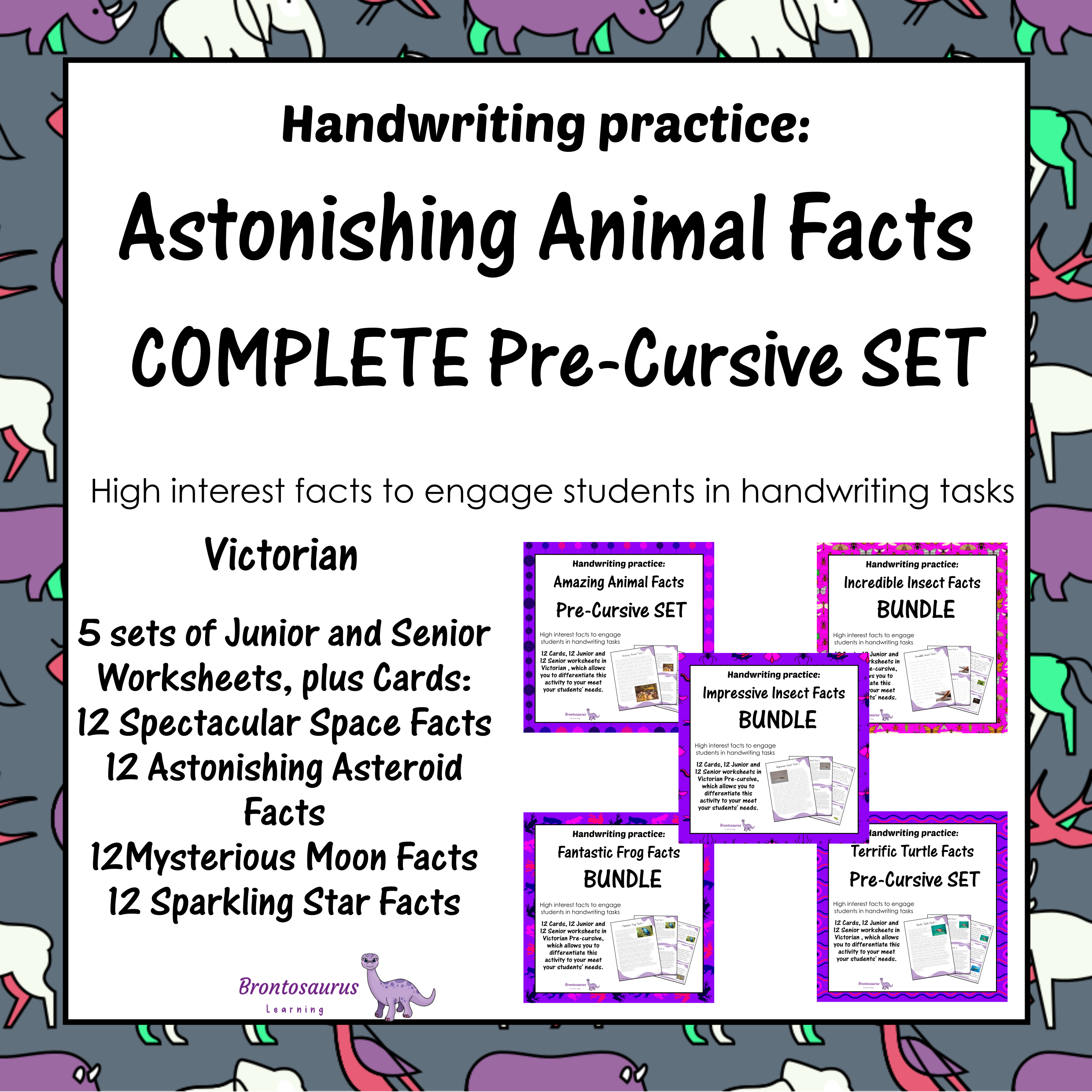 Animals Pre-cursive Set cover image