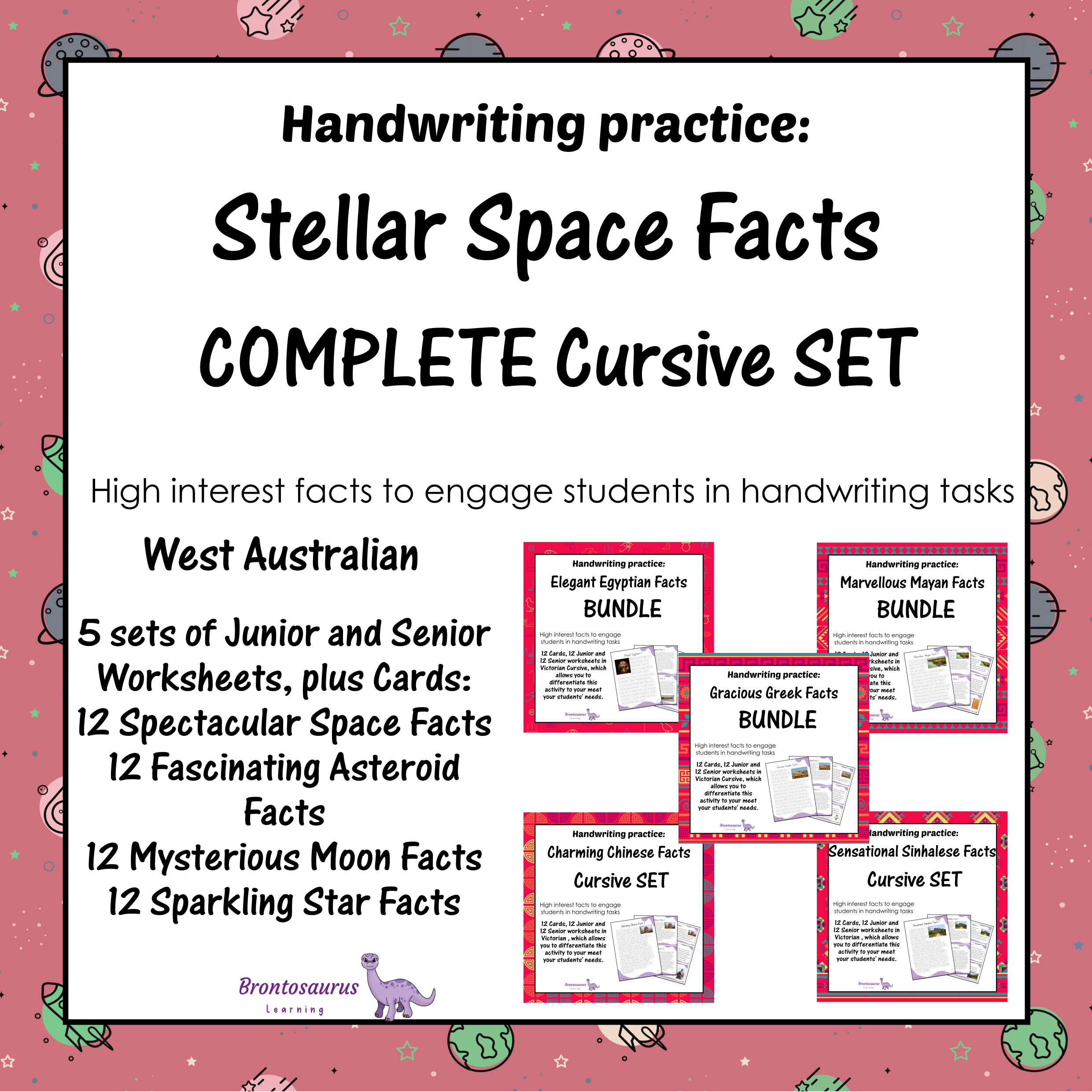 Western Australia Space 4 Ancient Civilisations Cursive Set - WA cover image