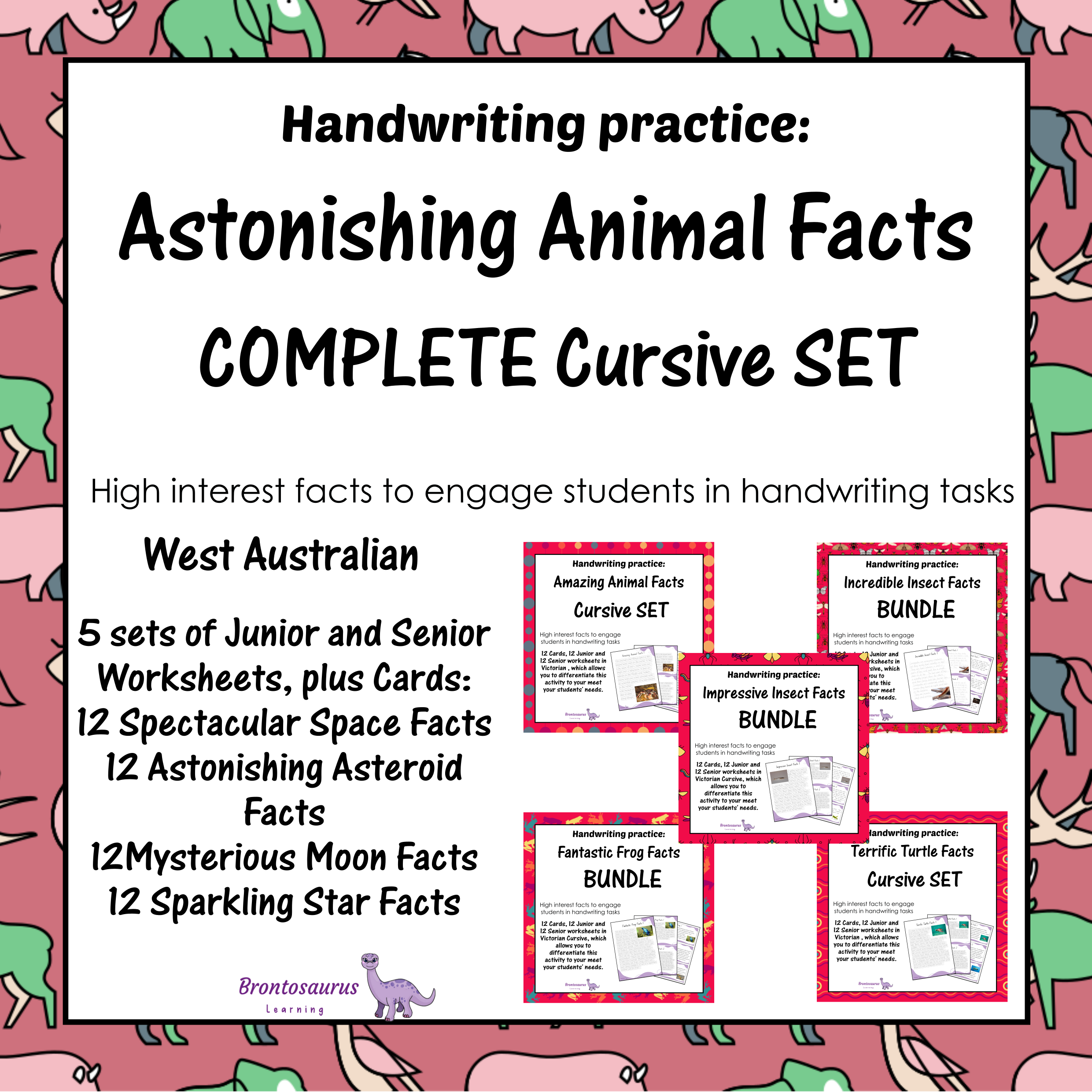 Animals Cursive Set cover image