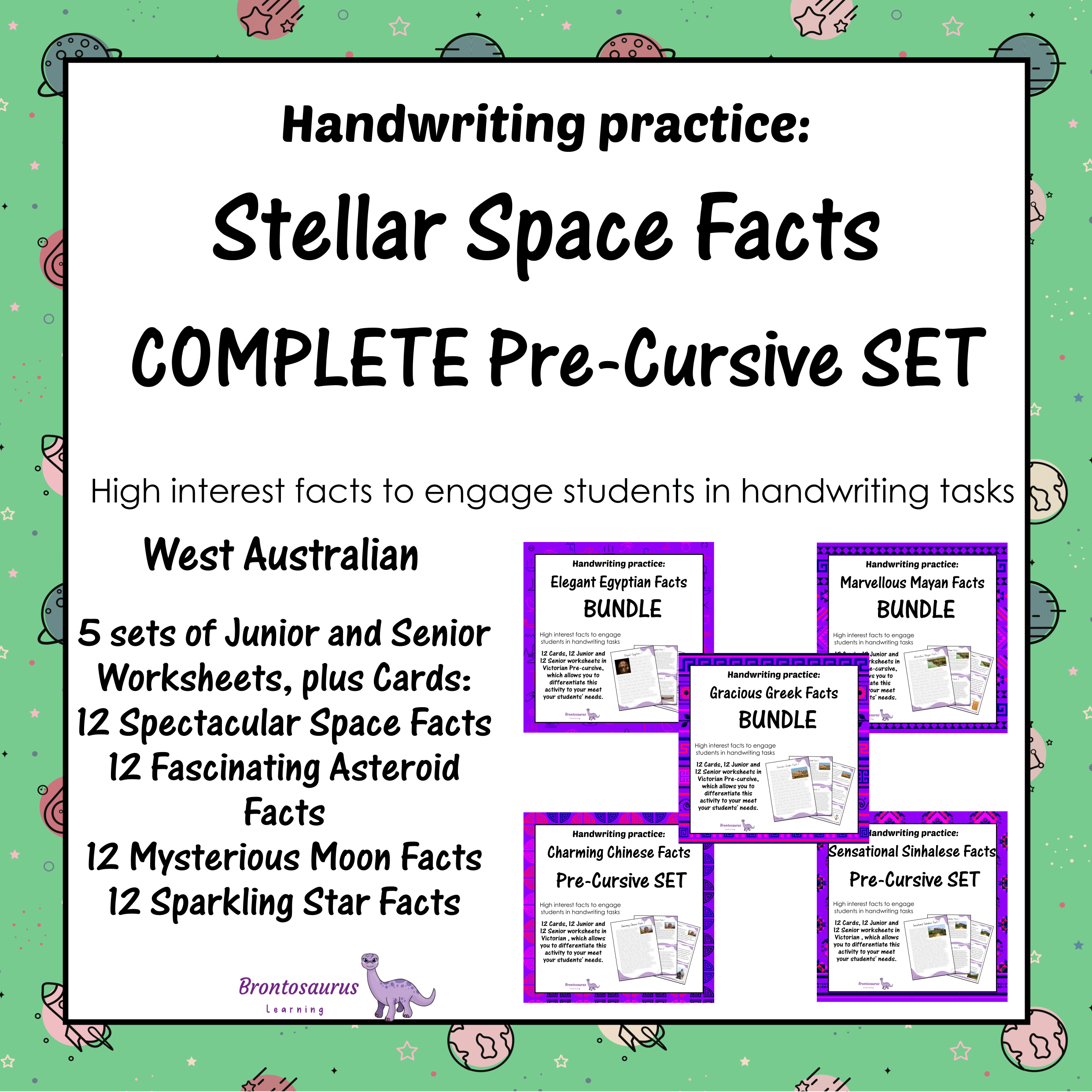 Western Australia Space 3 Ancient Civilisations Pre-cursive Set - WA cover image