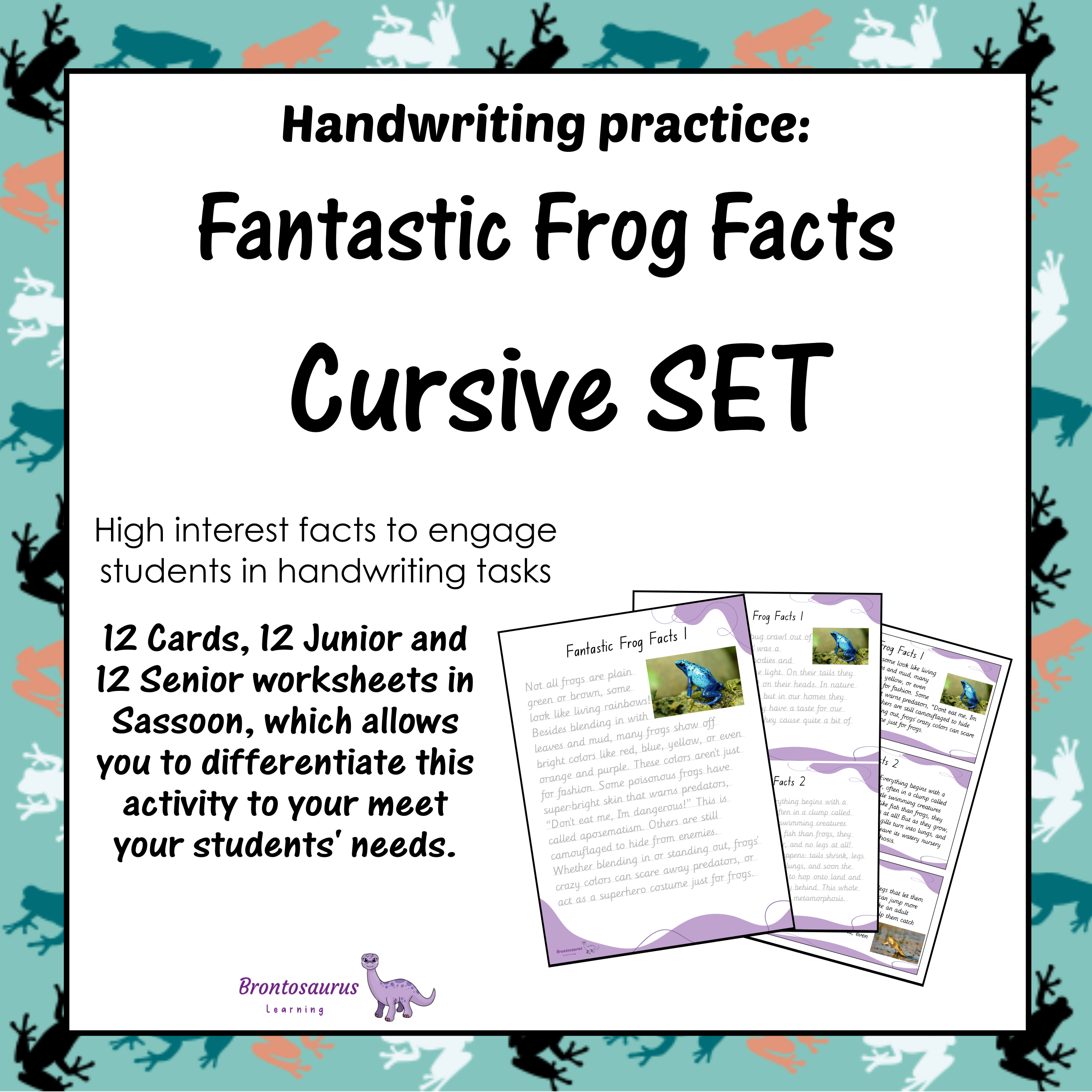 Frogs Cursive Set cover image