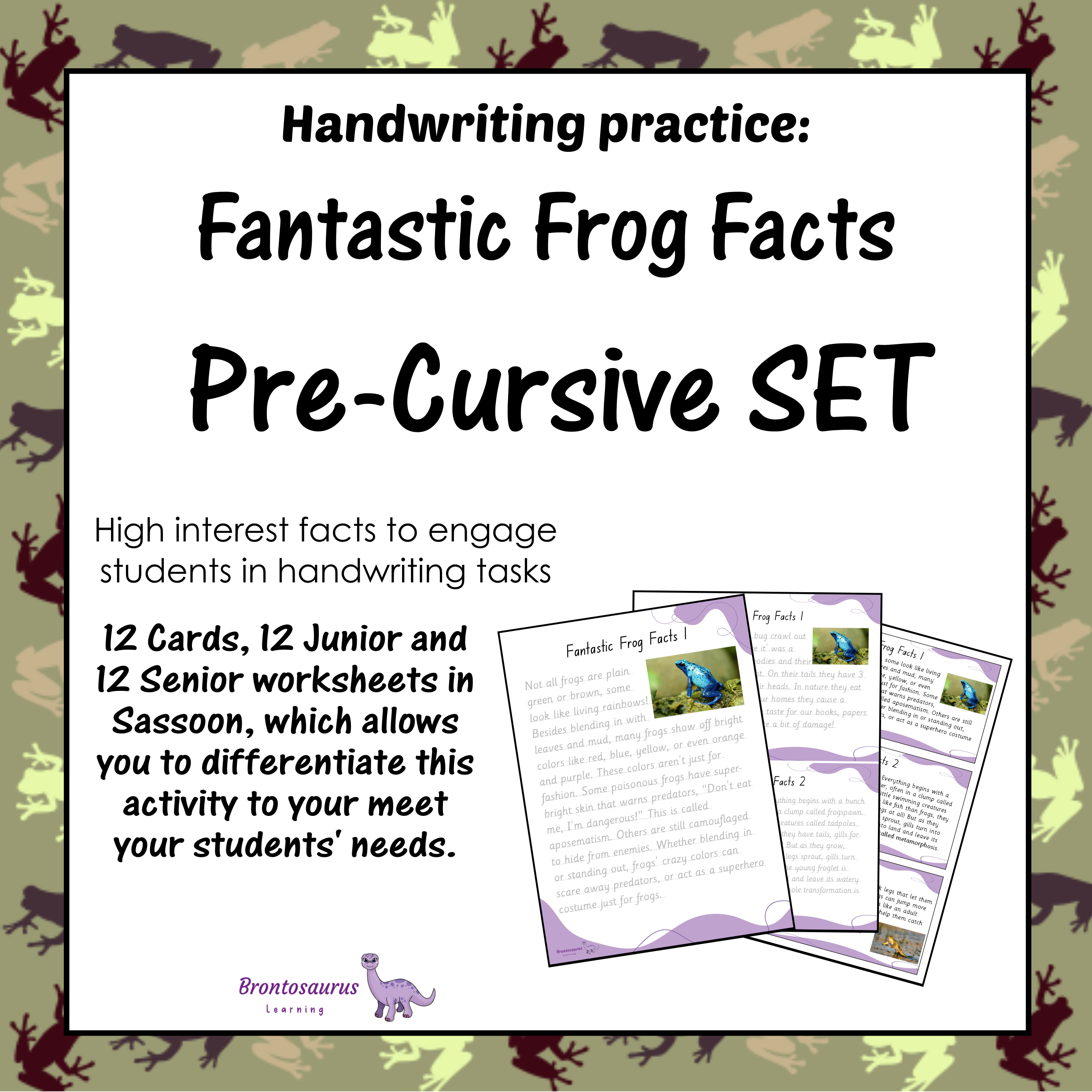Frogs Pre-cursive Set cover image
