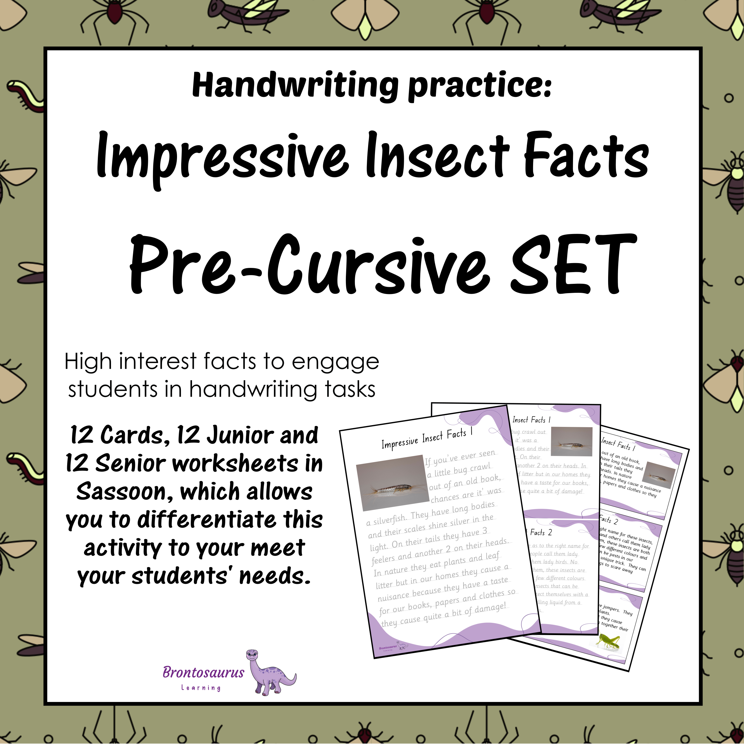 INSECTS2 Pre-cursive Set cover image