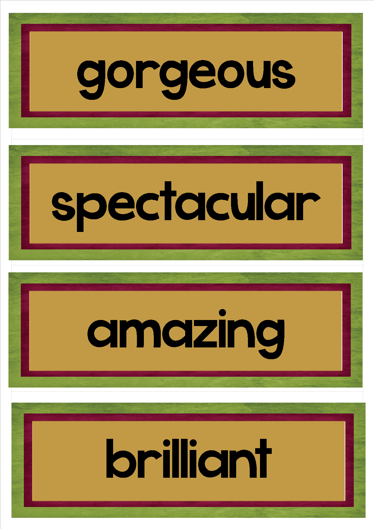 Student resource page preview for Awesome Adjectives Bulletin Board