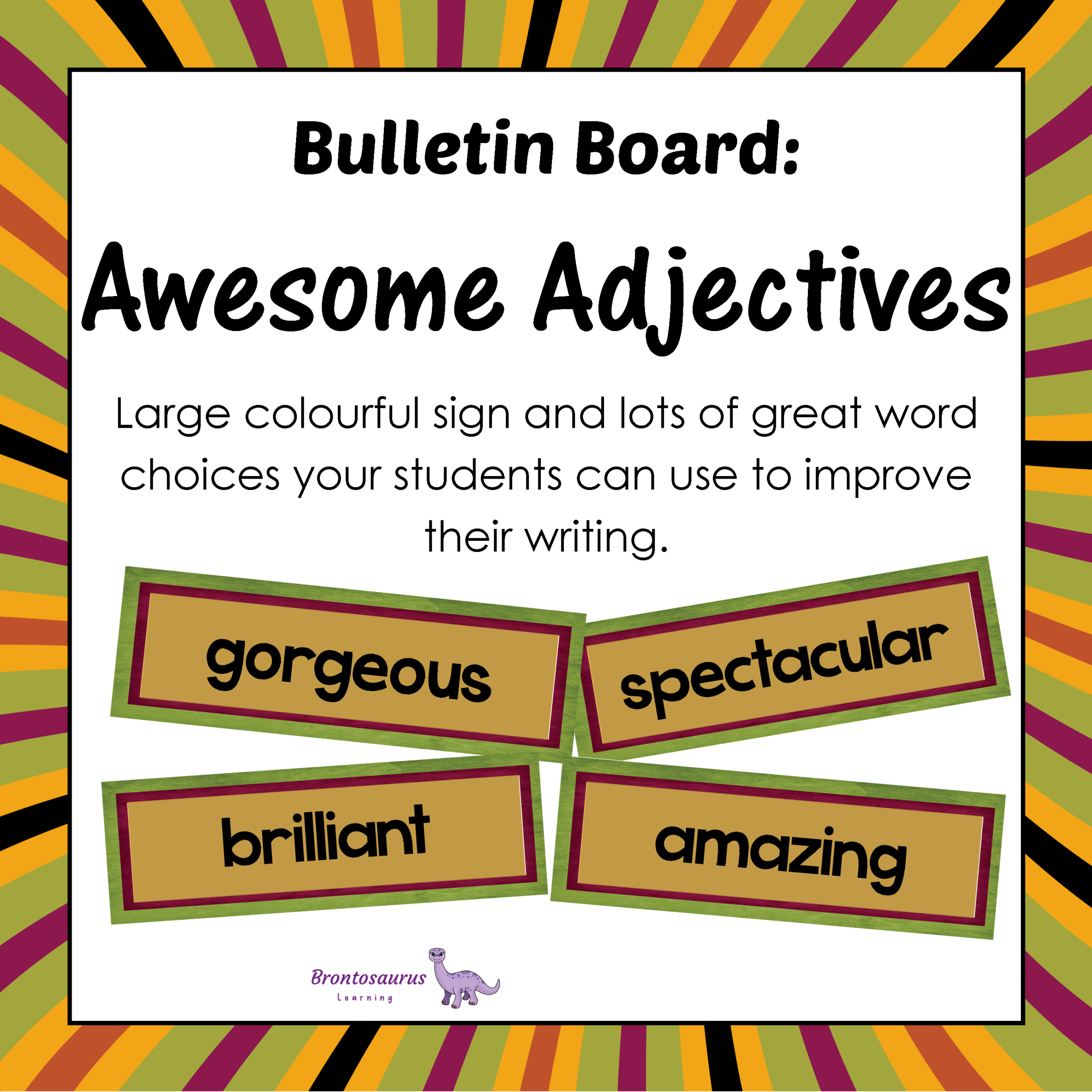 Awesome Adjectives Bulletin Board