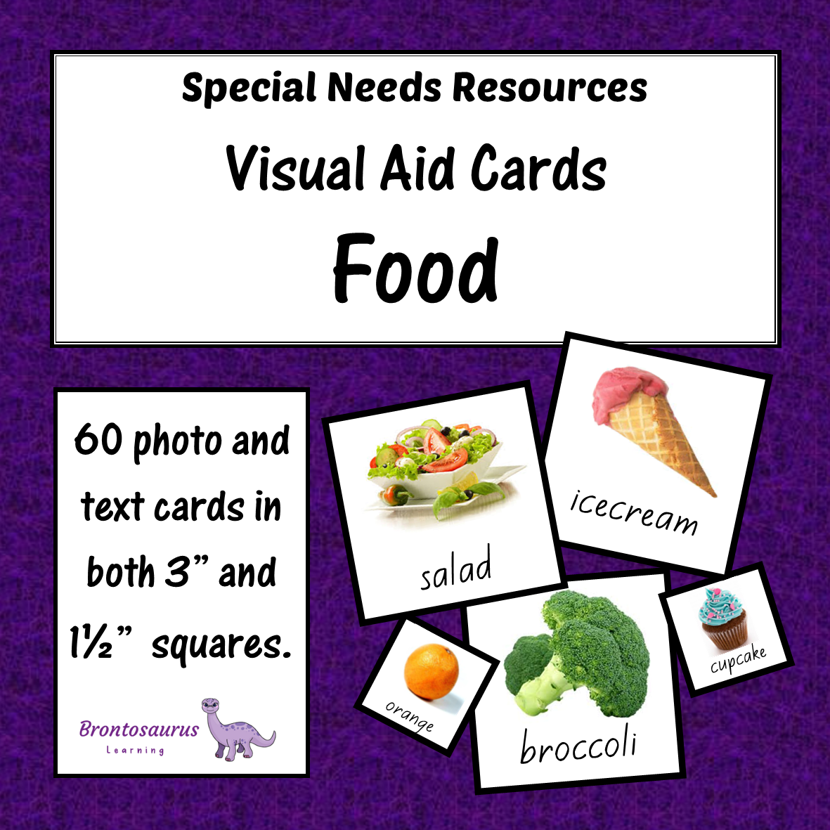 Food 1 Cover preview for Visual Aid Cards Household Items, a printable weather science resource.