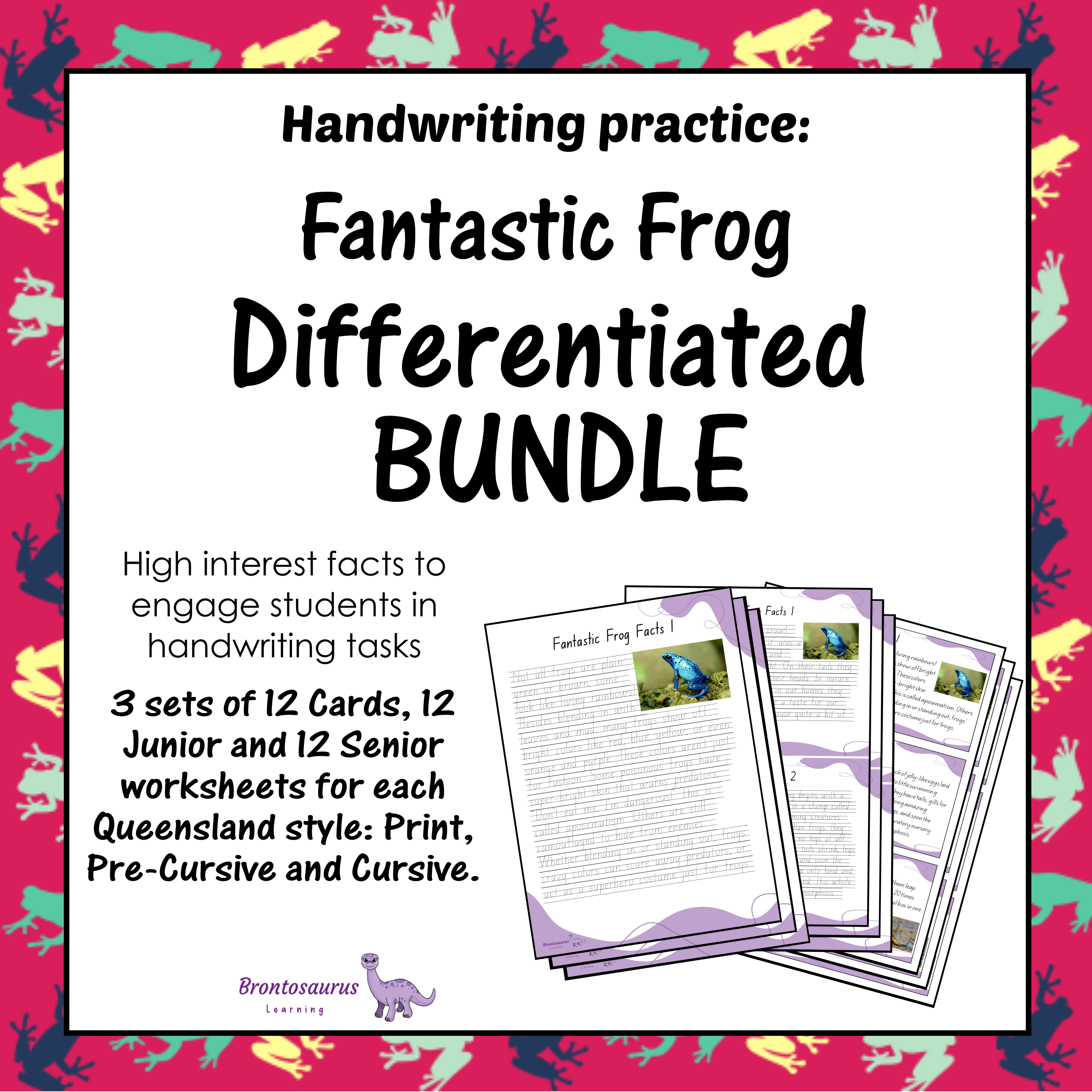 Queensland Animals 21 Frogs Differentiated Bundle cover image
