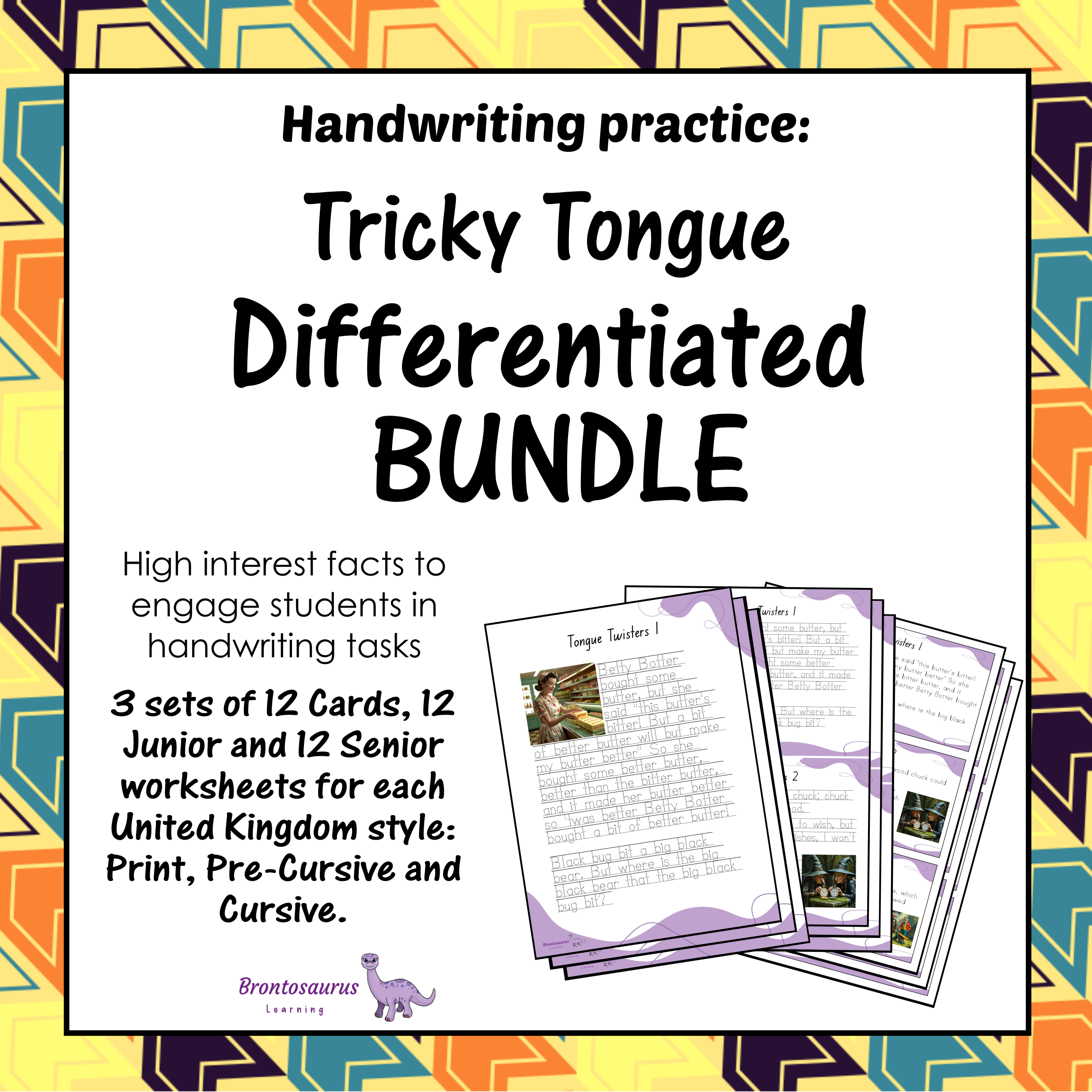 United Kingdom Connoisseur's Corner 7 Tricky Tongue Twisters Differentiated Bundle cover image