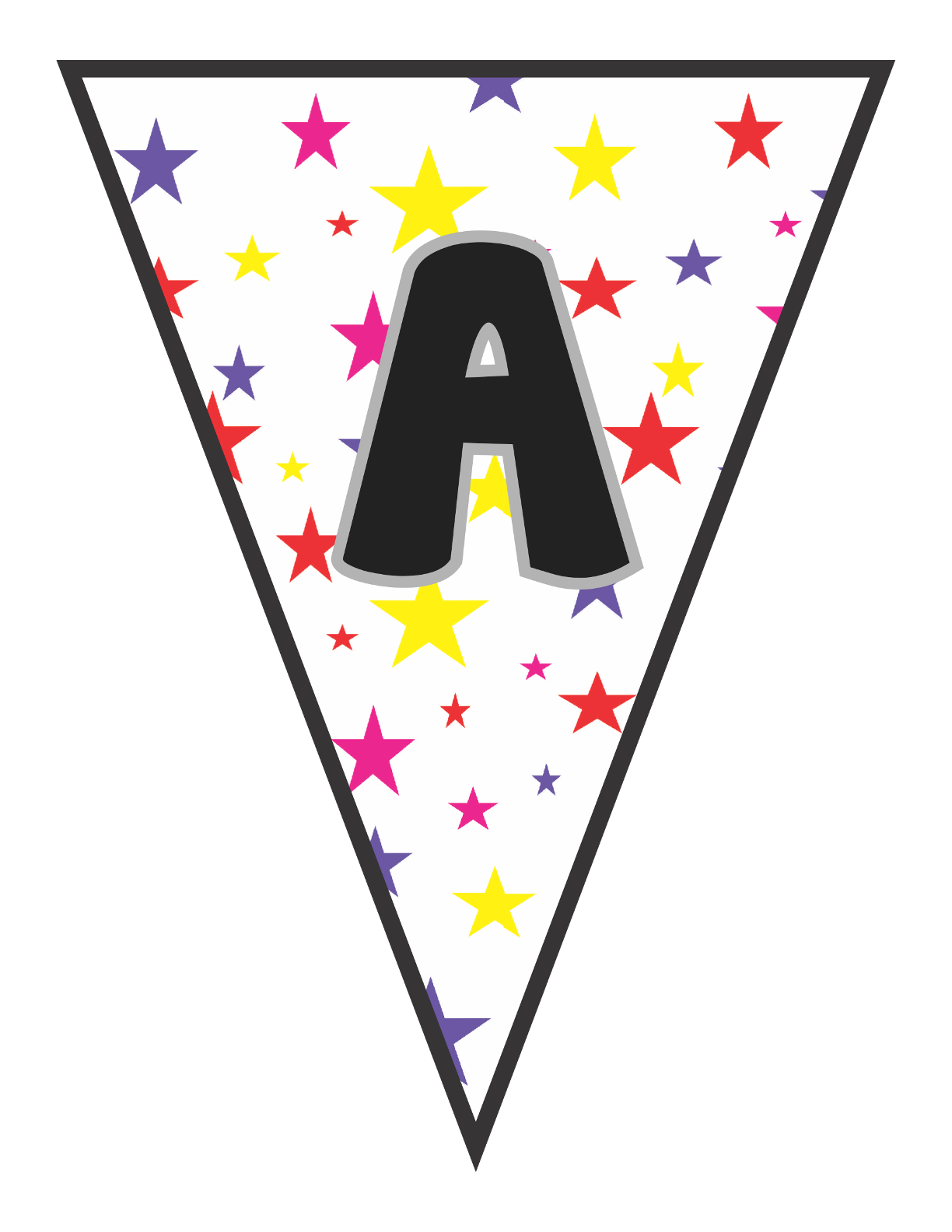 Student resource page preview for Rainbow Stars Banners