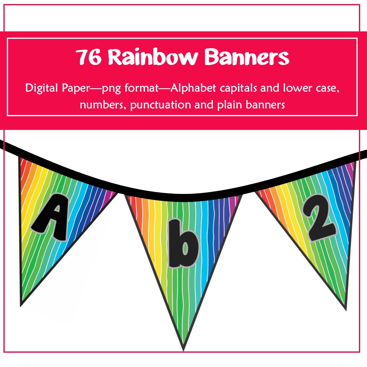 Bulletin Boards 6 Rainbow Banners