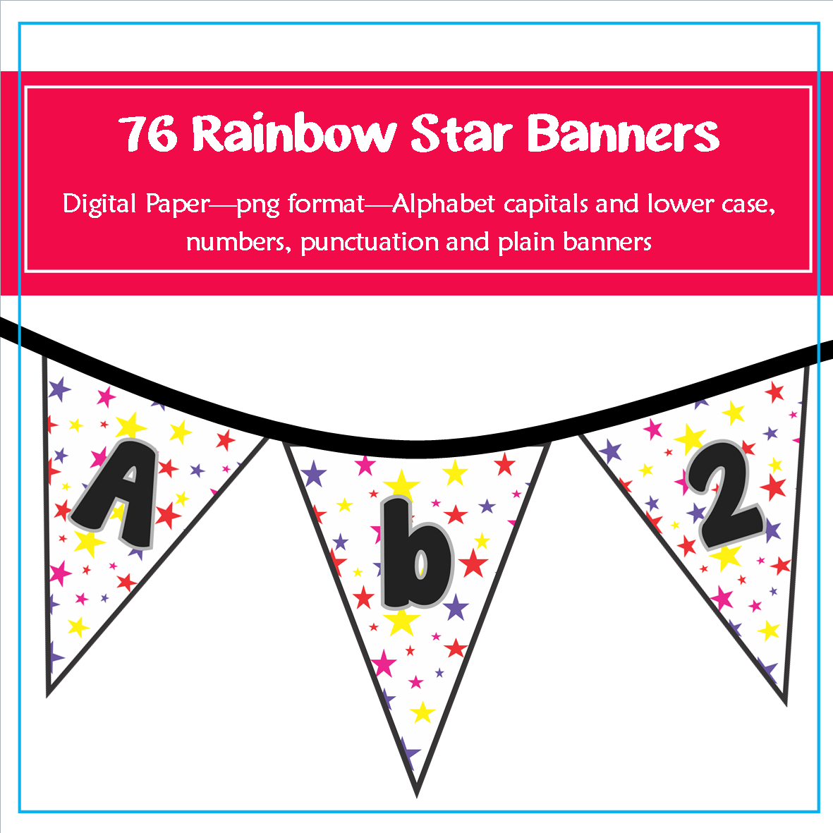 Bulletin Boards 4 Rainbow Stars Banners