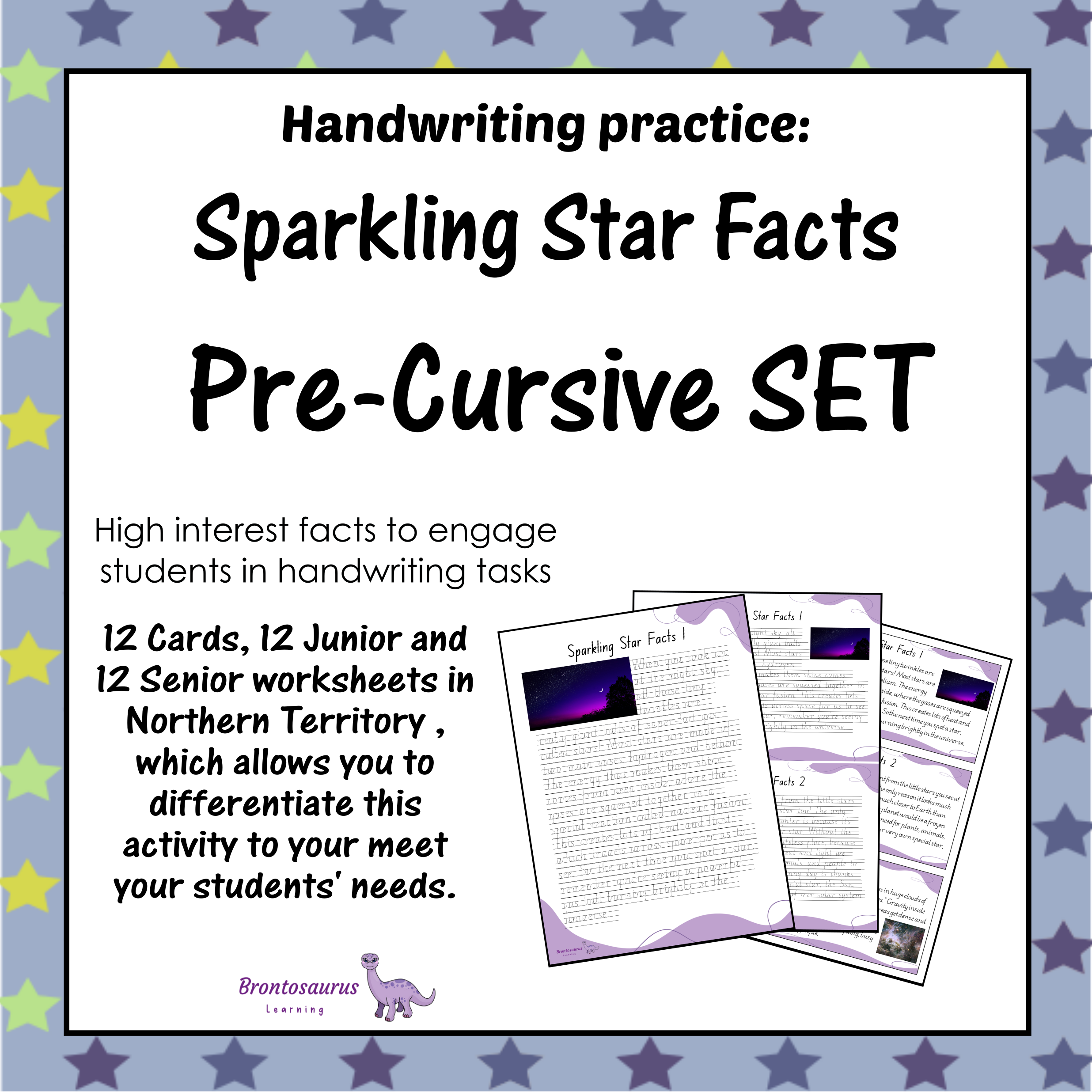 Northern Territory Space 23 STARS Pre-cursive Set cover image